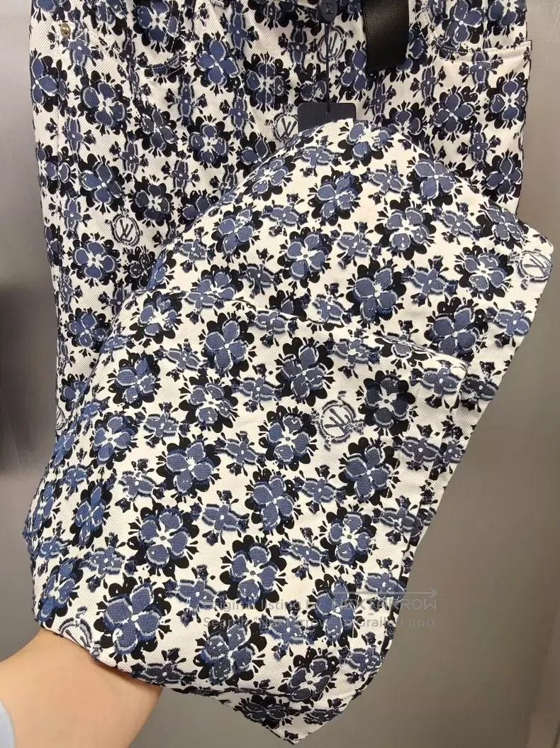Louis Vuitton Louis Vuitton 24 blue flower-printed casual sport jeans Size 35" - 5 Thumbnail