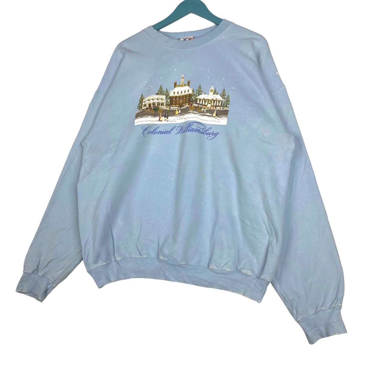 Vintage Vintage Colonial Williamsburg Crewneck Sweatshirt Blue Size XL / US 12-14 / IT 48-50 - 2 Thumbnail