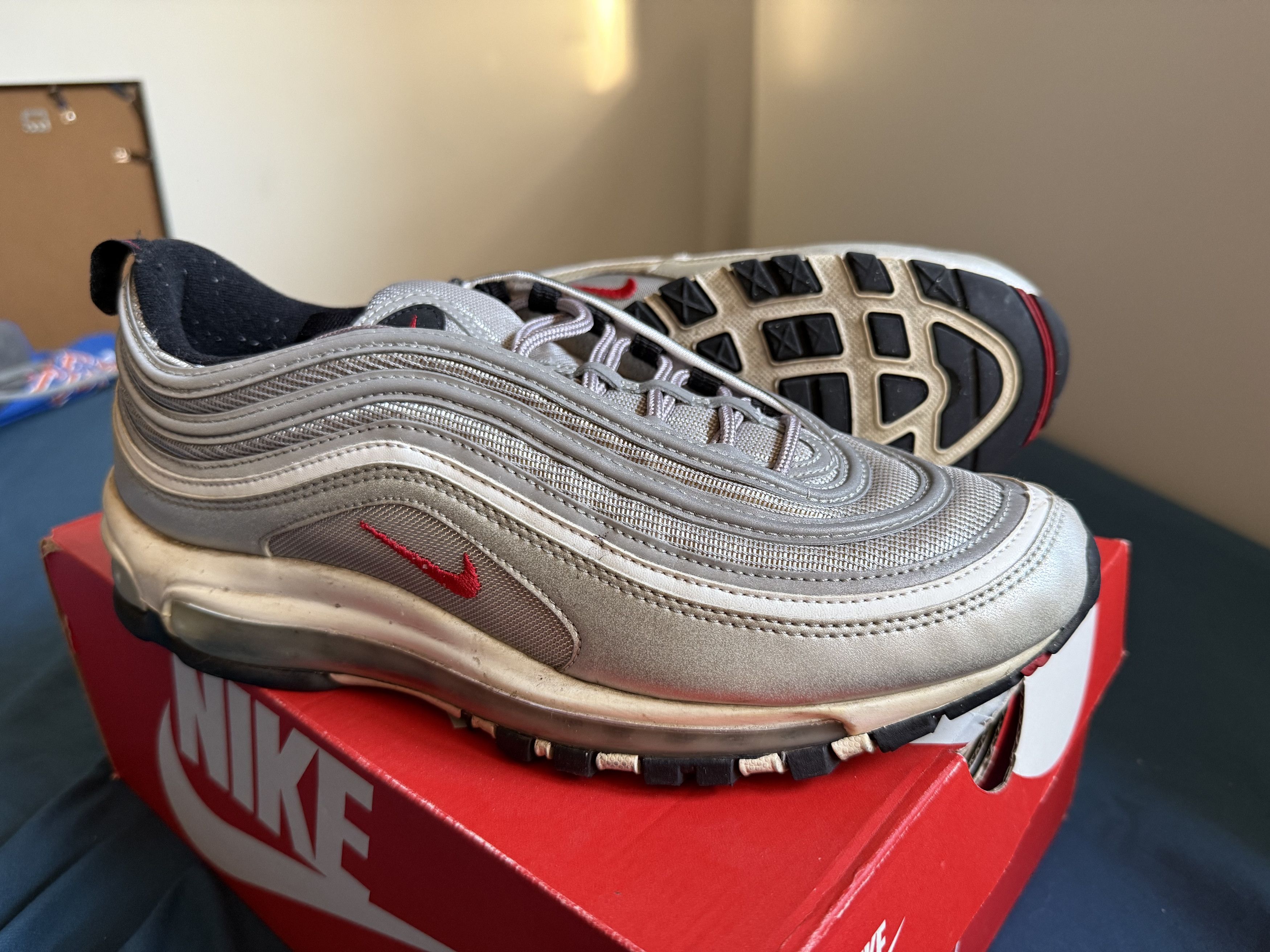 Nike Size 10 - Nike Air Max 97 OG QS 2017 Silver Bullet Size US 10 / EU 43 - 1 Thumbnail