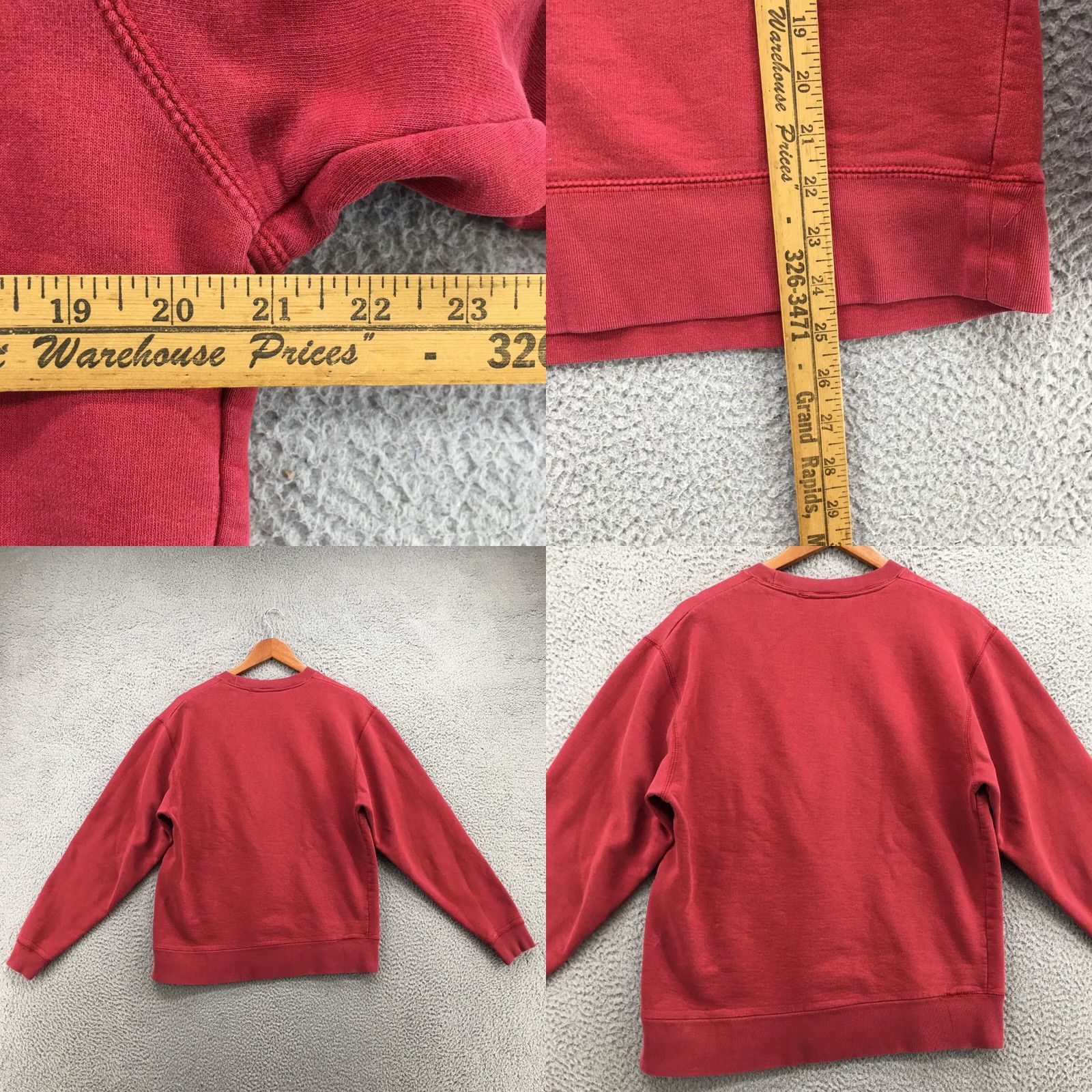 Old Navy Old Navy Pullover Sweatshirt Mens Small Red Fleece Lined Cotton Blend Crew Neck Size S / US 4 / IT 40 - 8 Thumbnail