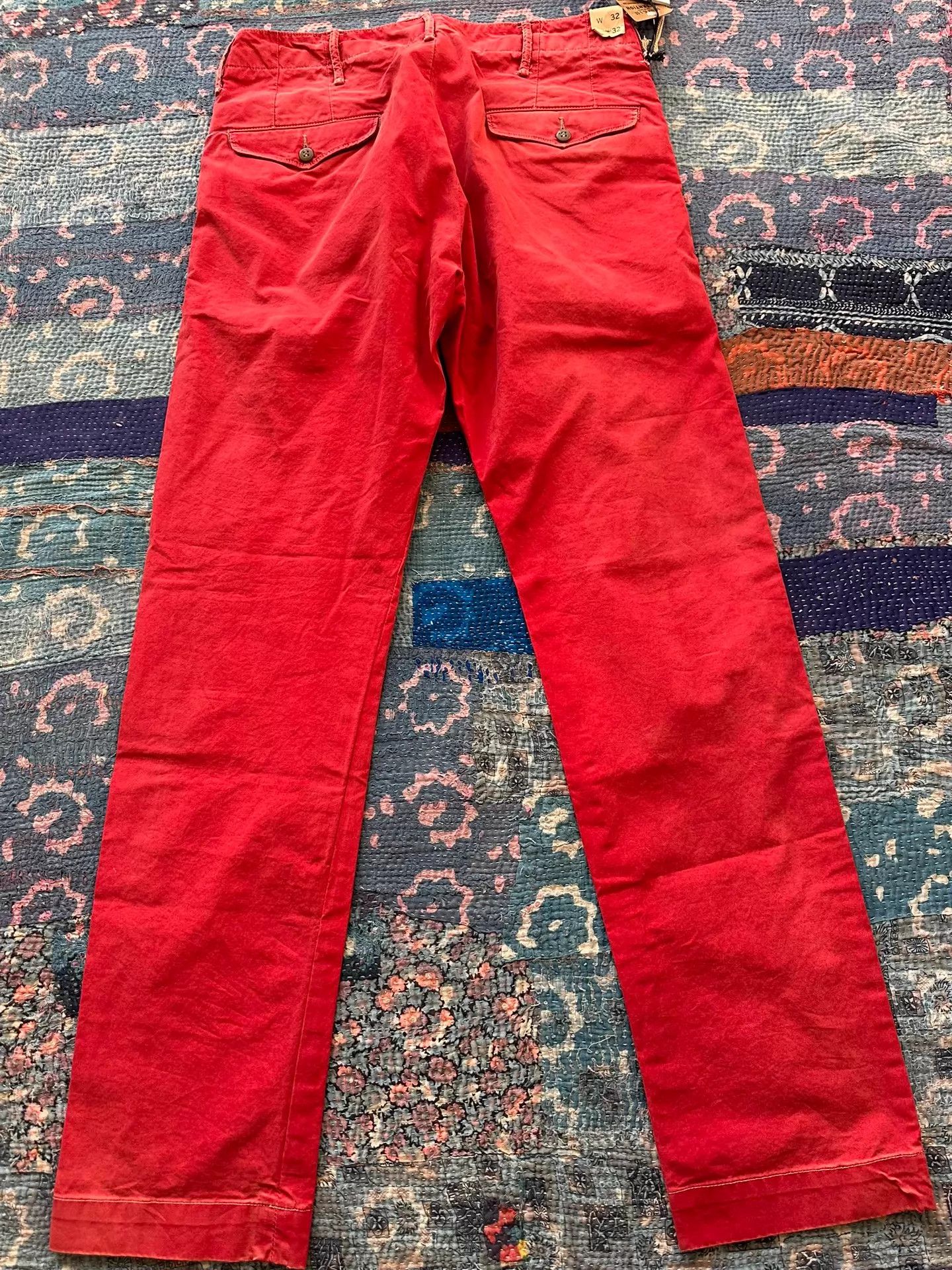 RRL Ralph Lauren RRL Washed Red Distressed Chino 32x32 Size US 32 / EU 48 - 2 Thumbnail