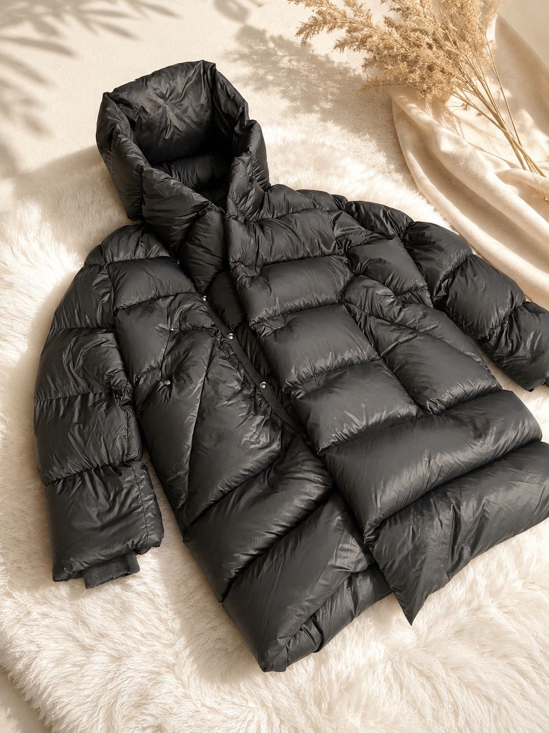 Rick Owens Rick Owens Black Glossy Oversized Puffer Jacket Size US M / EU 48-50 / 2 - 4 Thumbnail