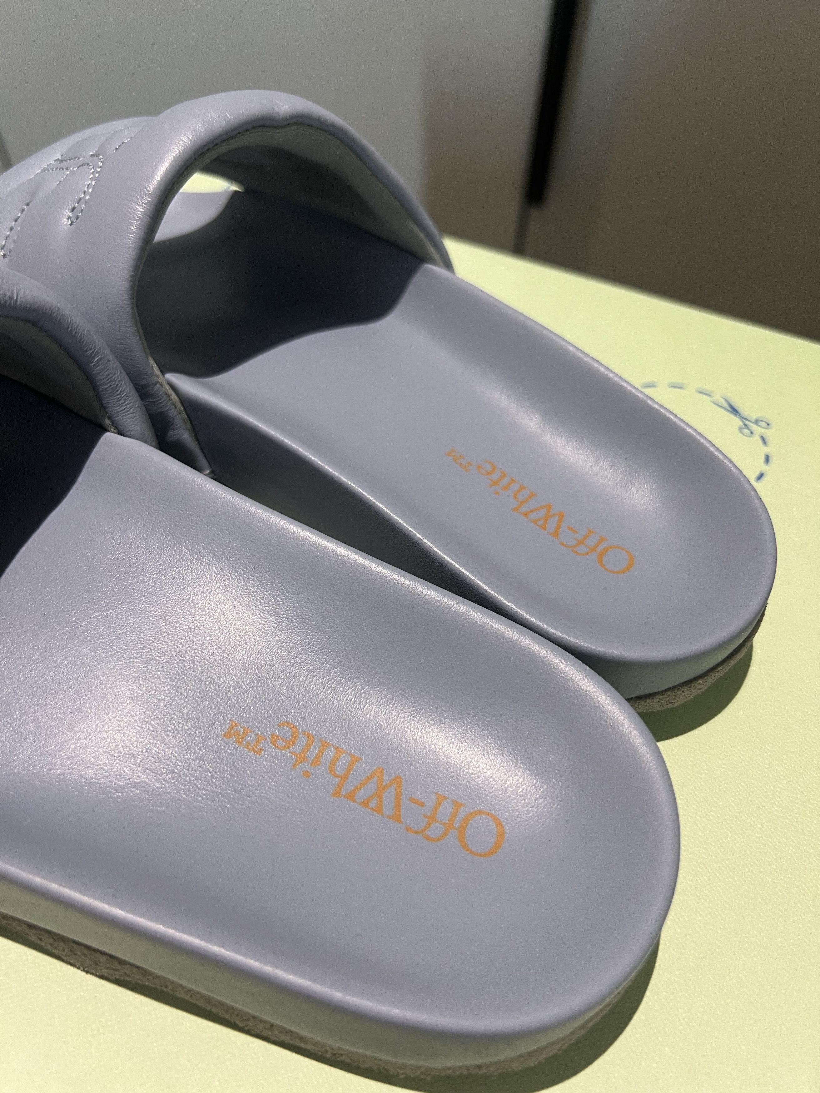 Off-White Off-White Bookish Leather Slider Size US 7 / EU 40 - 4 Thumbnail
