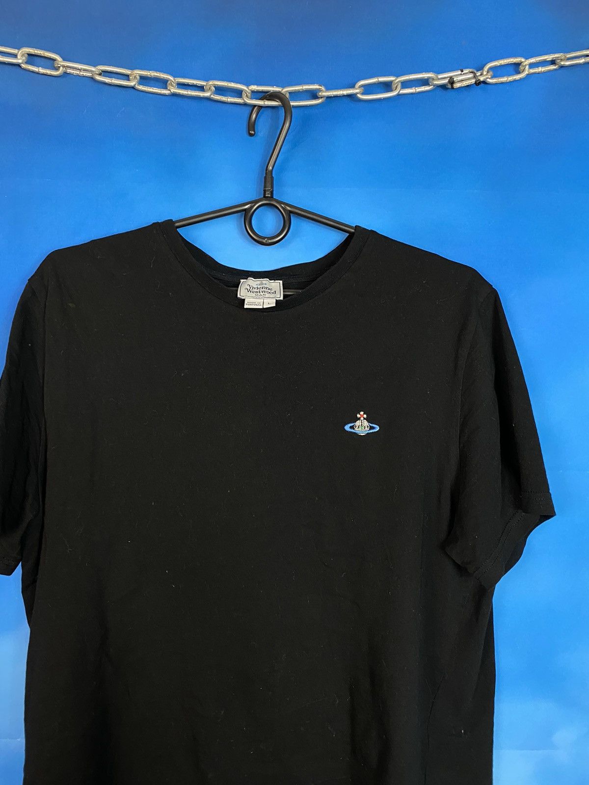 Vivienne Westwood 💥Vivienne Westwood black embroidered logo tee shirt Size US L / EU 52-54 / 3 - 2 Thumbnail