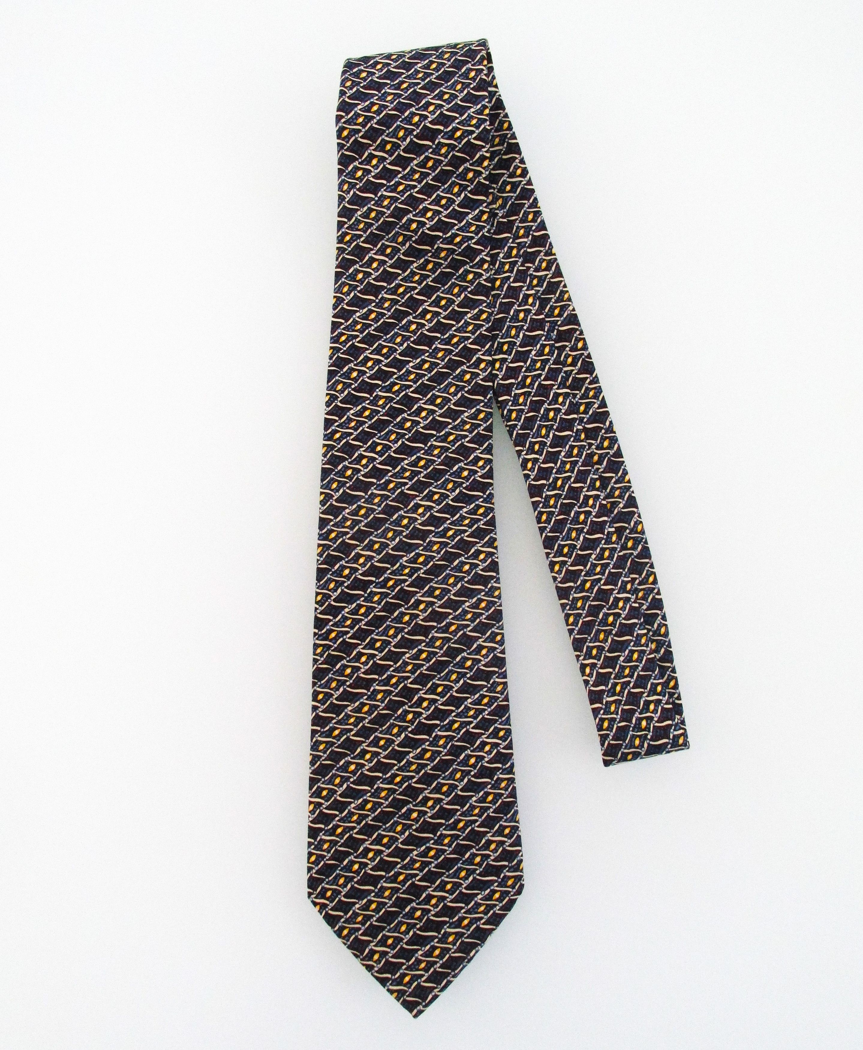Hermes Hermes Vintage Men's Silk Tie Size ONE SIZE - 1 Thumbnail