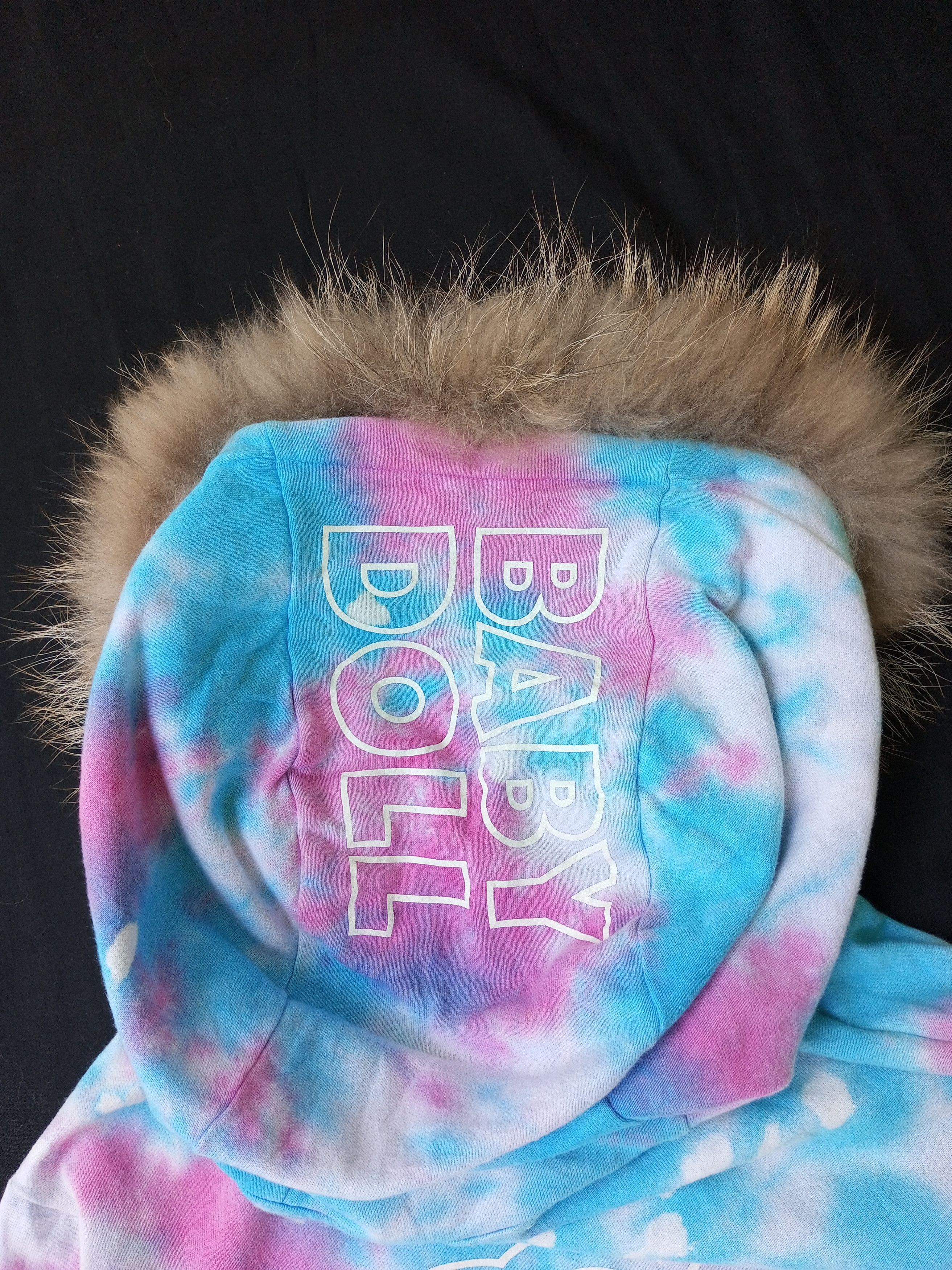 If Six Was Nine × Japanese Brand × Le Grande Bleu (L.G.B.) BABY DOLL Tie Dye All Over Fur Hoodie Size US L / EU 52-54 / 3 - 14 Thumbnail