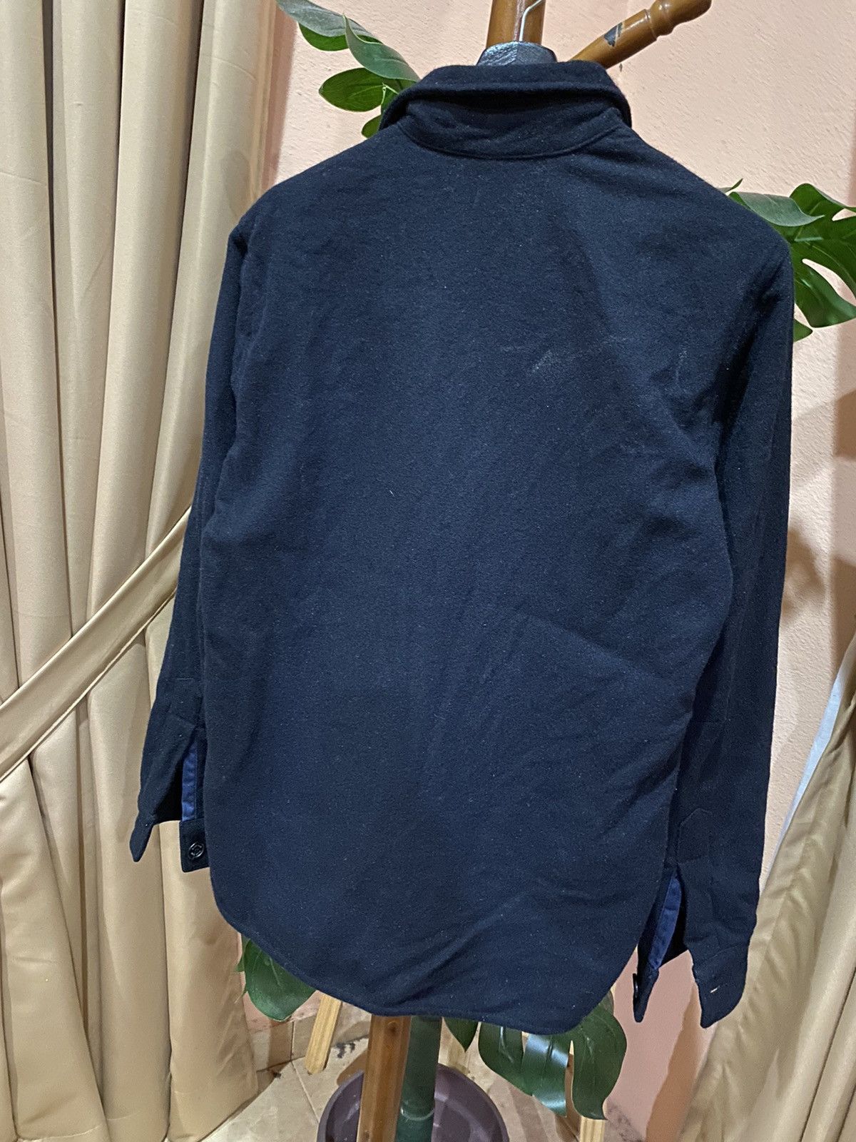 Blue Blue Japan × HOLLYWOOD RANCH MARKET Blue Blue H.Ranch Market Vintage Black Wool Shirt Jacket Size US M / EU 48-50 / 2 - 9 Thumbnail