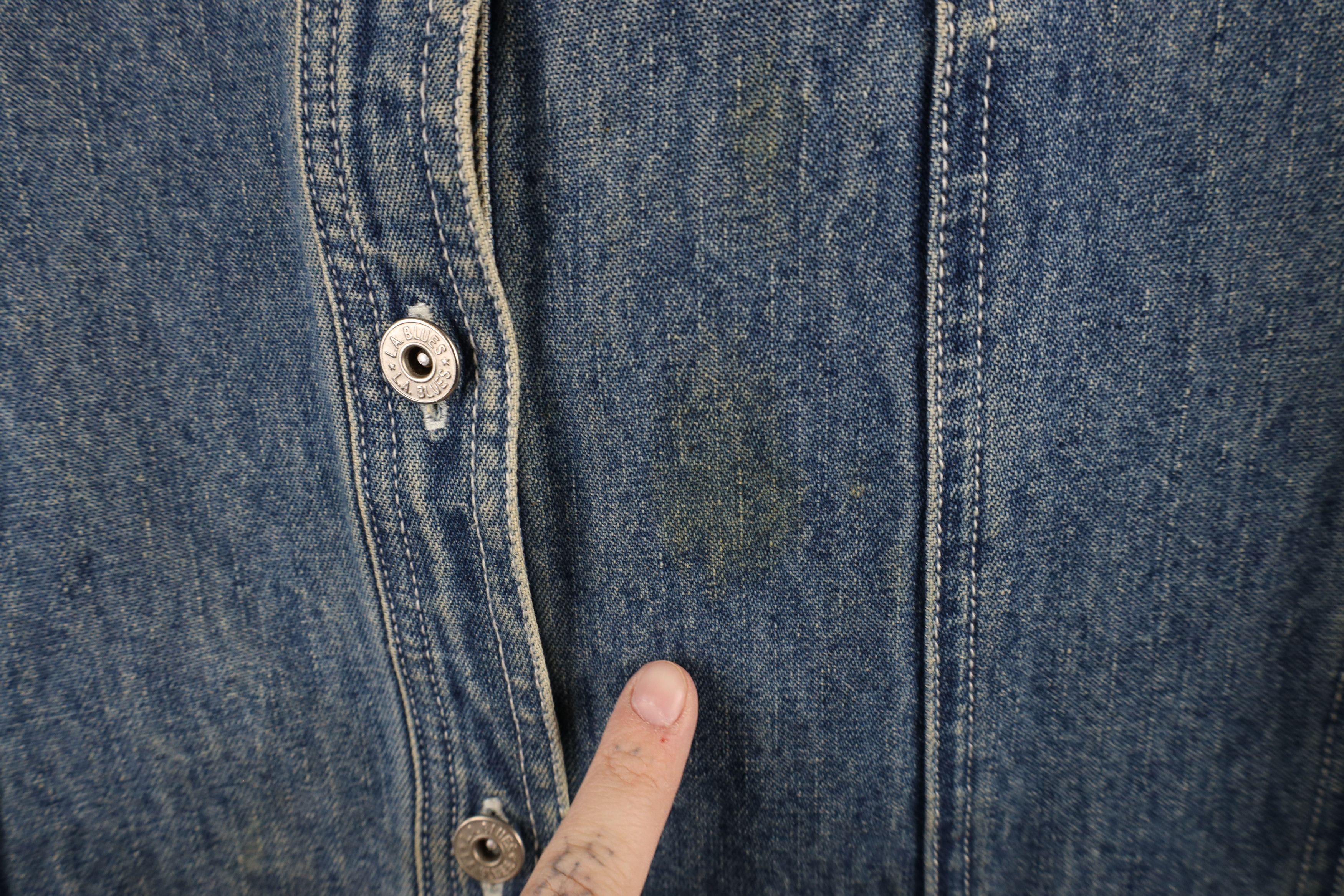 Vintage Vintage 90s Y2K LA Blues Babydoll Denim Trucker Jacket Size L / US 10 / IT 46 - 4 Thumbnail