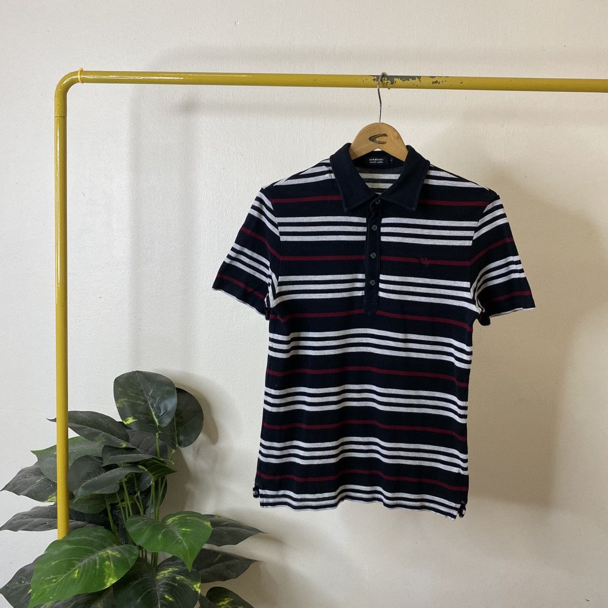 Burberry Burberry Black Label Stripes Polo T Shirt Size US S / EU 44-46 / 1 - 1 Thumbnail