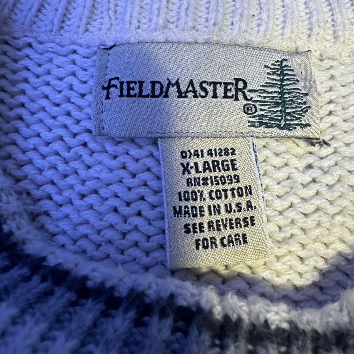 Fieldmaster white knit wolf sweater Size US XL / EU 56 / 4 - 3 Thumbnail