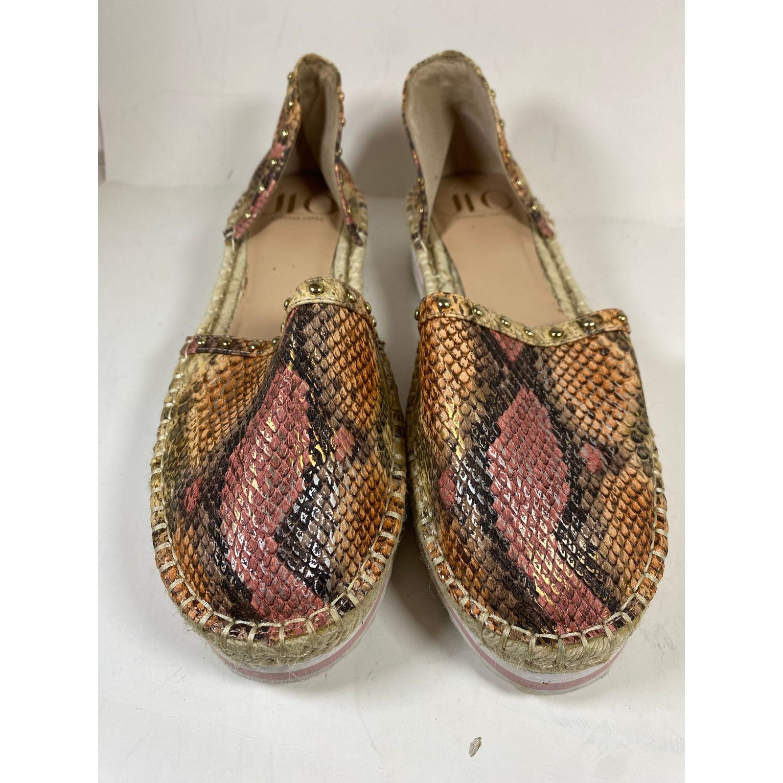 Jennifer Lopez JLO Jennifer Lopez Pink & Gold Snake Flats 9.5W Size US 9.5 / IT 39.5 - 1 Thumbnail