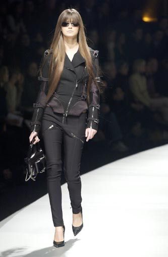 Versace FW2003 Gianni Versace by Donatella Bondage Moto Biker Jacket Size M / US 6-8 / IT 42-44 - 1 Thumbnail