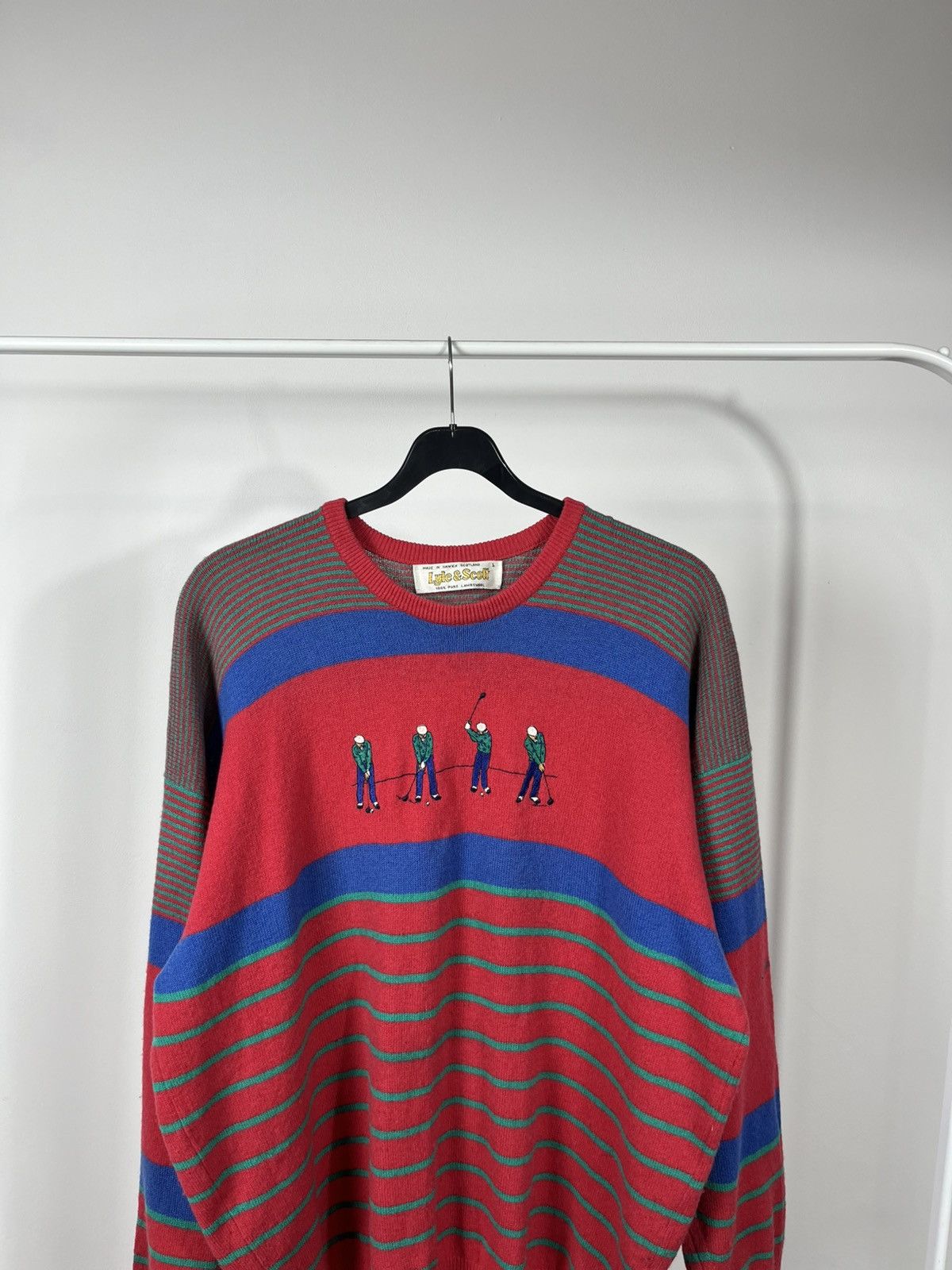 Lyle & Scott Vintage Lyle & Scott Golf Wool Sweater Made in Scotland Size US L / EU 52-54 / 3 - 2 Thumbnail