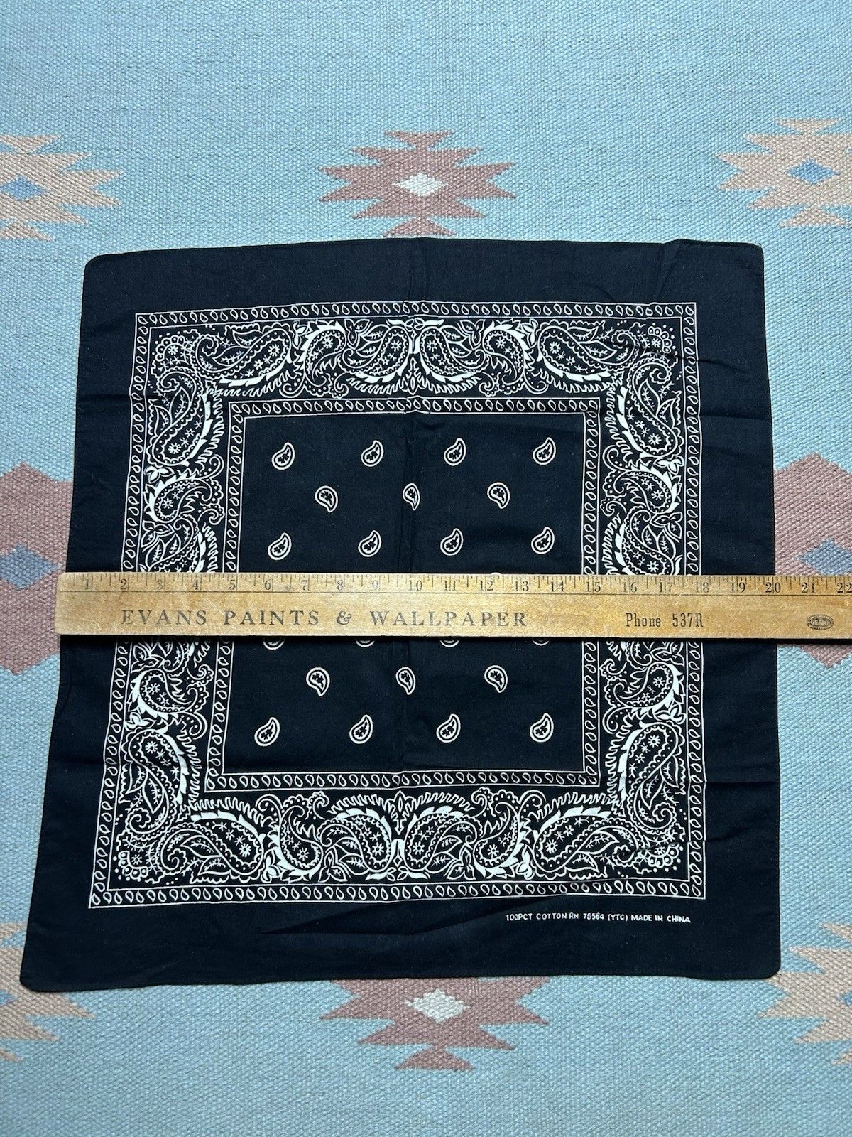 Vintage Vintage bandana handkerchief paisley goth hanky cotton biker Size ONE SIZE - 4 Thumbnail