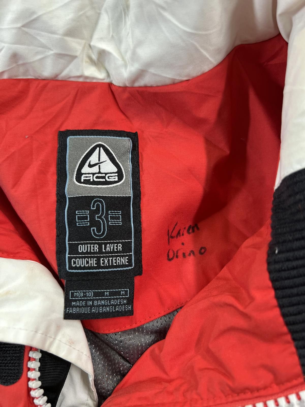 Nike ACG Vintage Nike ACG Red and White Outdoor Jacket Size US M / EU 48-50 / 2 - 2 Thumbnail