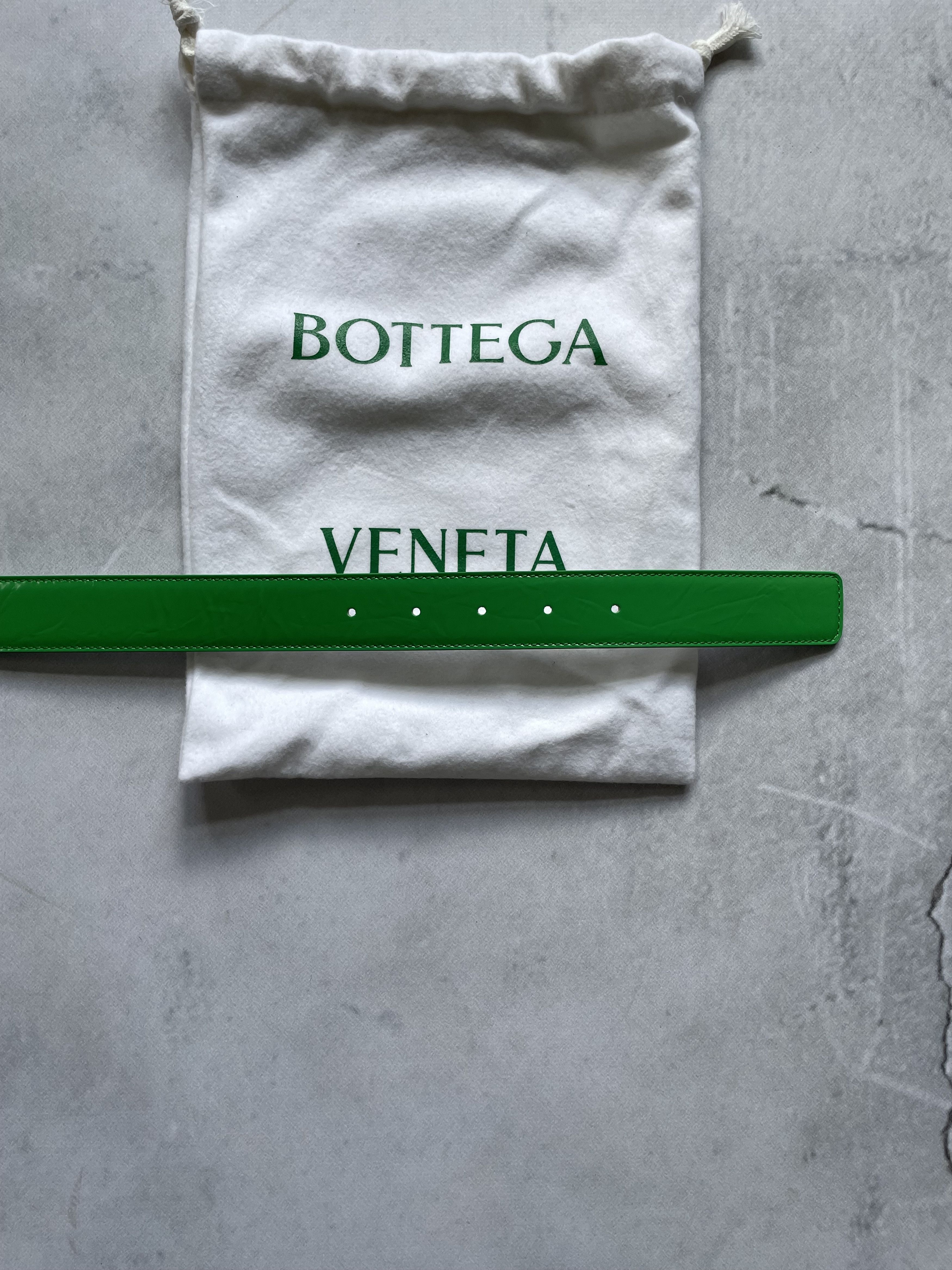 Bottega Veneta Bottega Veneta Classic Green Triangle Belt Size 40 - 4 Thumbnail