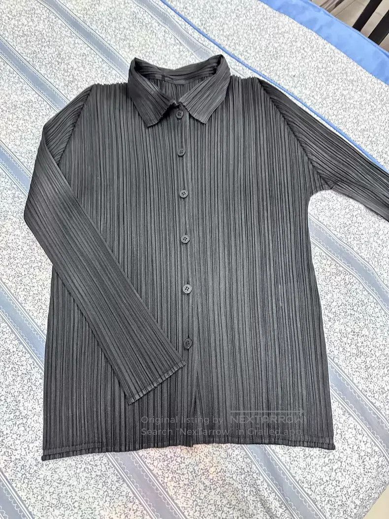 Issey Miyake Issey Miyake Black Shirt Size L / US 10 / IT 46 - 2 Thumbnail