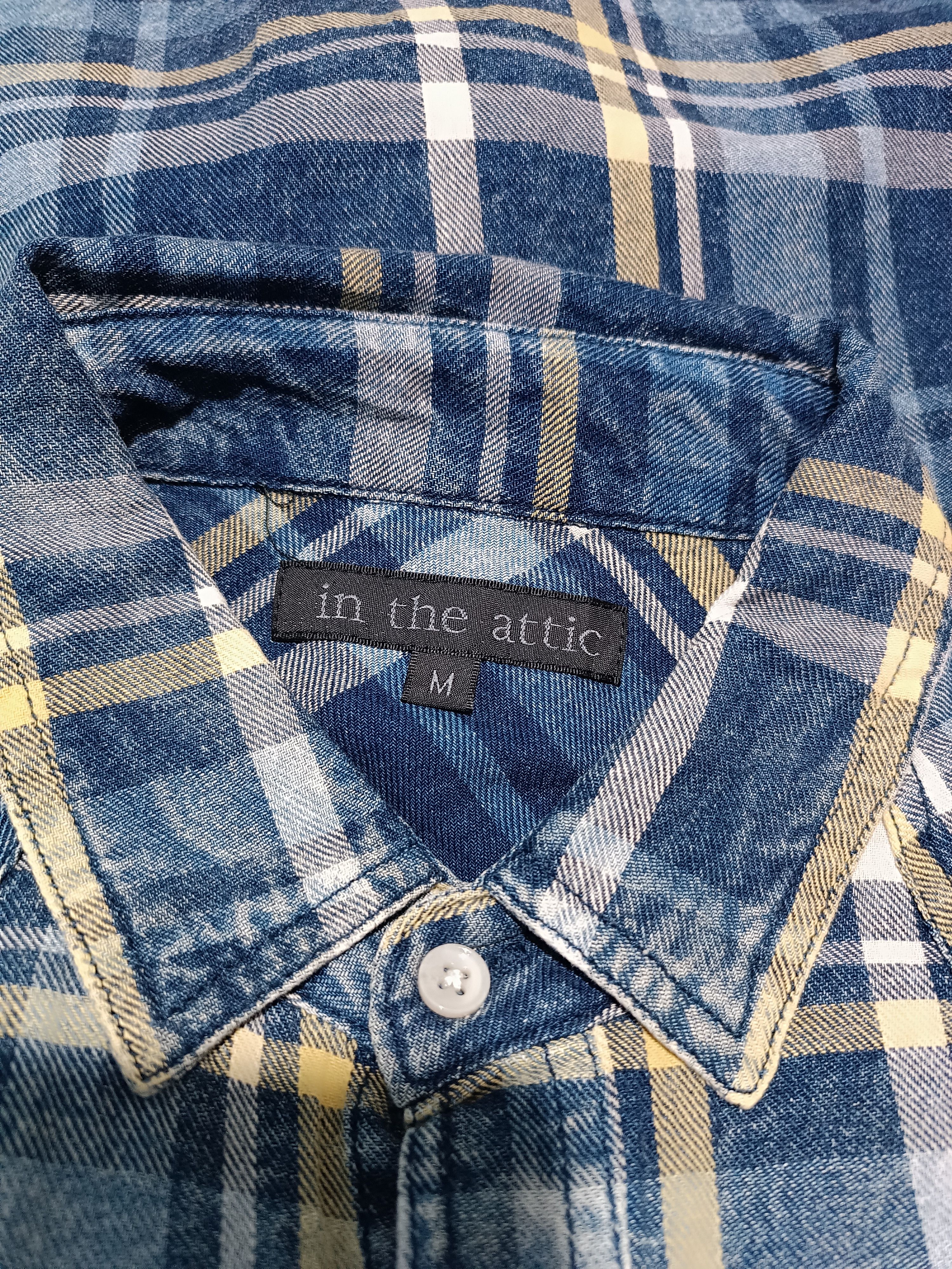 In The Attic In The Attic Check Denim Indigo Shirt Size US M / EU 48-50 / 2 - 6 Thumbnail