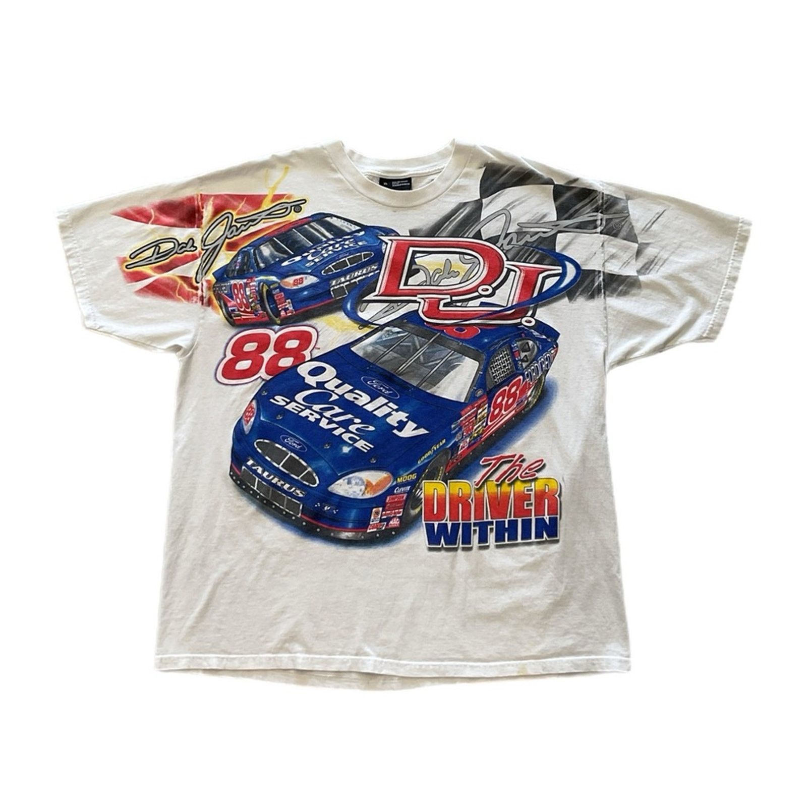 Chase Authentics Vintage 2002 Dale Jarrett #88 NASCAR “The Driver Within” TEE Size US XL / EU 56 / 4 - 1 Thumbnail