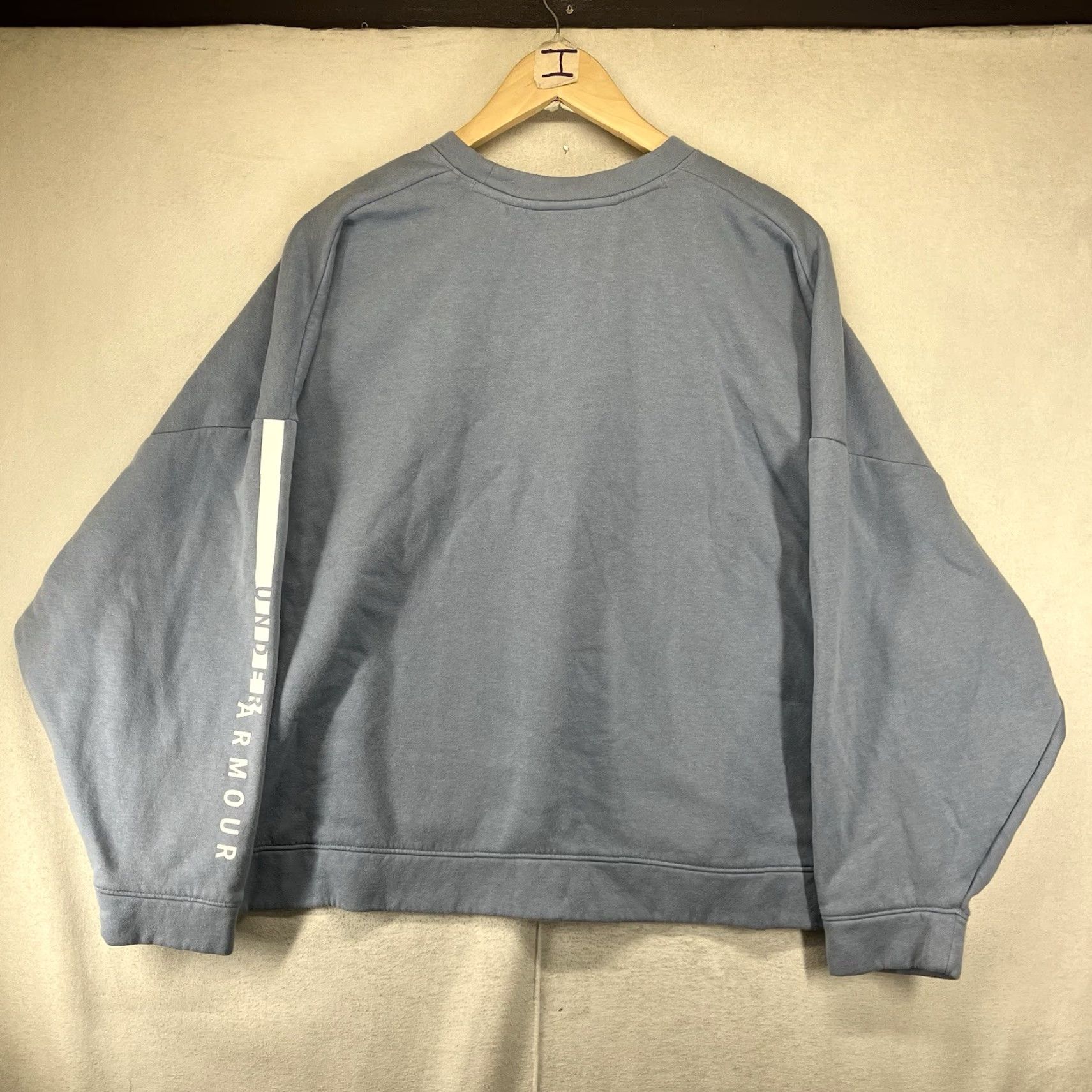 Under Armour Under Armour Sweatshirt WOMEN Regular Medium Blue Oversized Pullover Crew Neck Loose Fit 80s 90s Retro Logo Shirt? Size M / US 6-8 / IT 42-44 - 3 Thumbnail