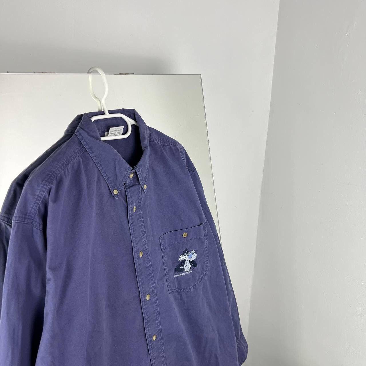 Vintage Warner Bros 1997 Looney Tunes Shirt Button Up 90s Size US XL / EU 56 / 4 - 1 Thumbnail