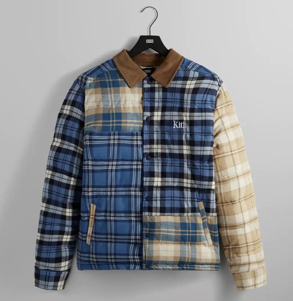 Kith Kith Patchwork Wool Coaches Jacket - Nocturnal, Size