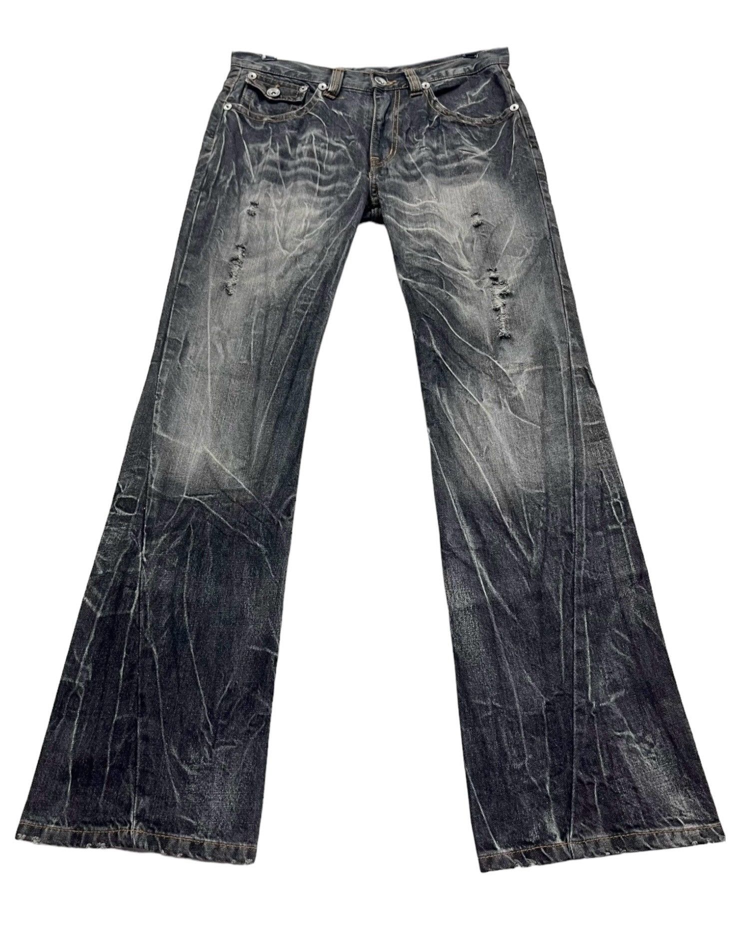 Artful Dodger 🔥FYE FLARE🔥ANTFUI Punk Clawmark Whisker Luxury Denim Japan Size US 31 - 3 Thumbnail