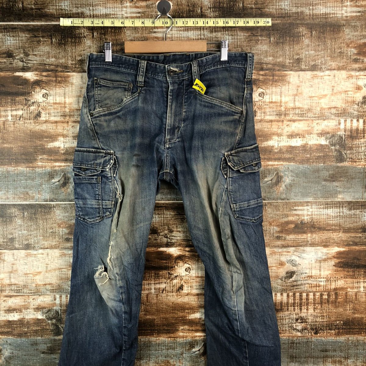 Japanese Brand Even River Blue Distressed ripped Denim Pants #A2150 Size US 30 / EU 46 - 2 Thumbnail
