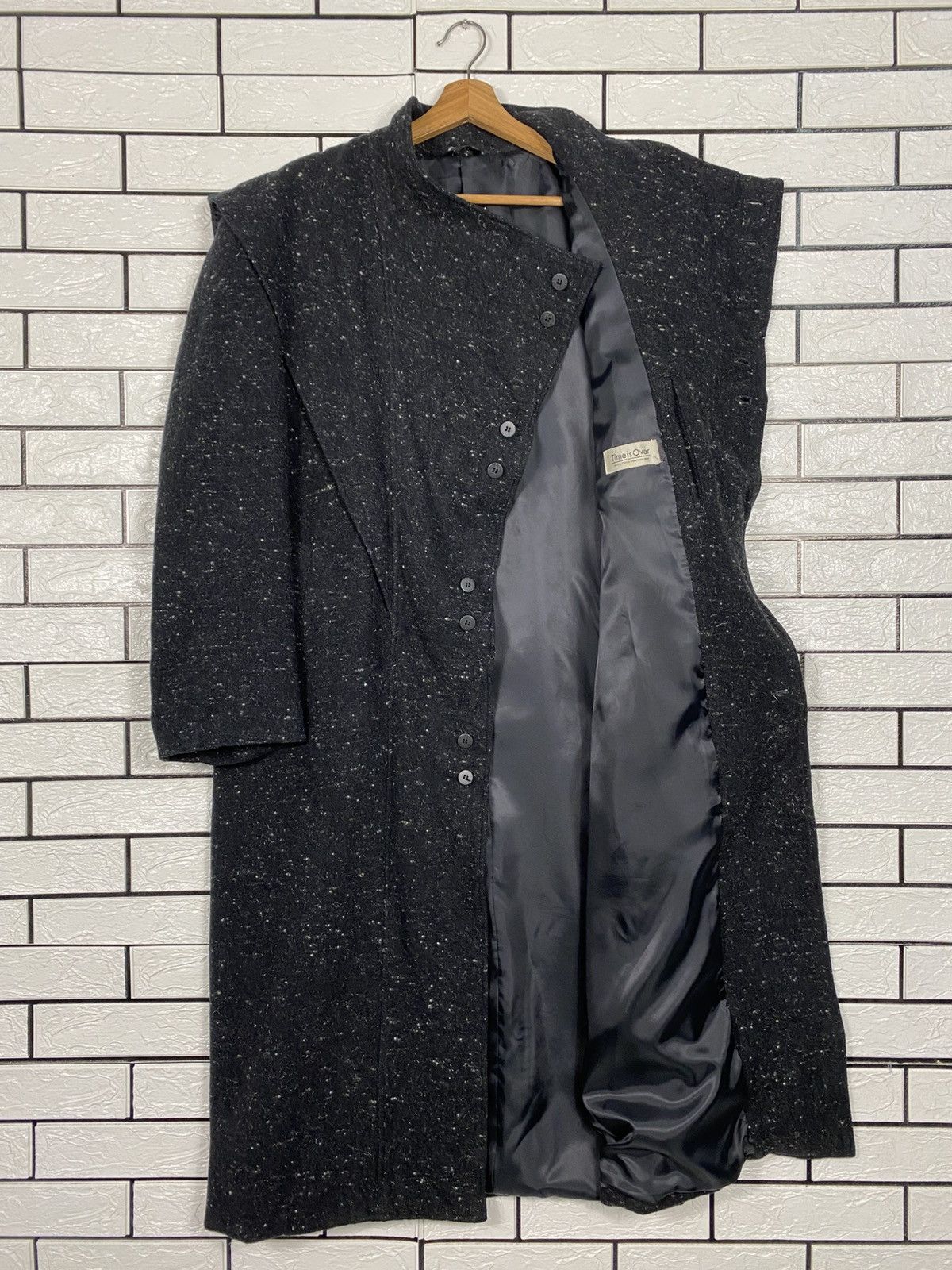 Issey Miyake 📌Vintage Overcoat Wool Long Double Breast Time Is Over Size US M / EU 48-50 / 2 - 13 Thumbnail