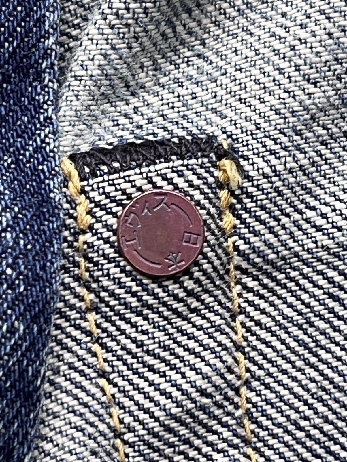 Evisu 🔥EVISU YAMANE NO1 SPECIAL SELVEDGE Worn-Out Thrashed Denim Size US 31 - 19 Thumbnail