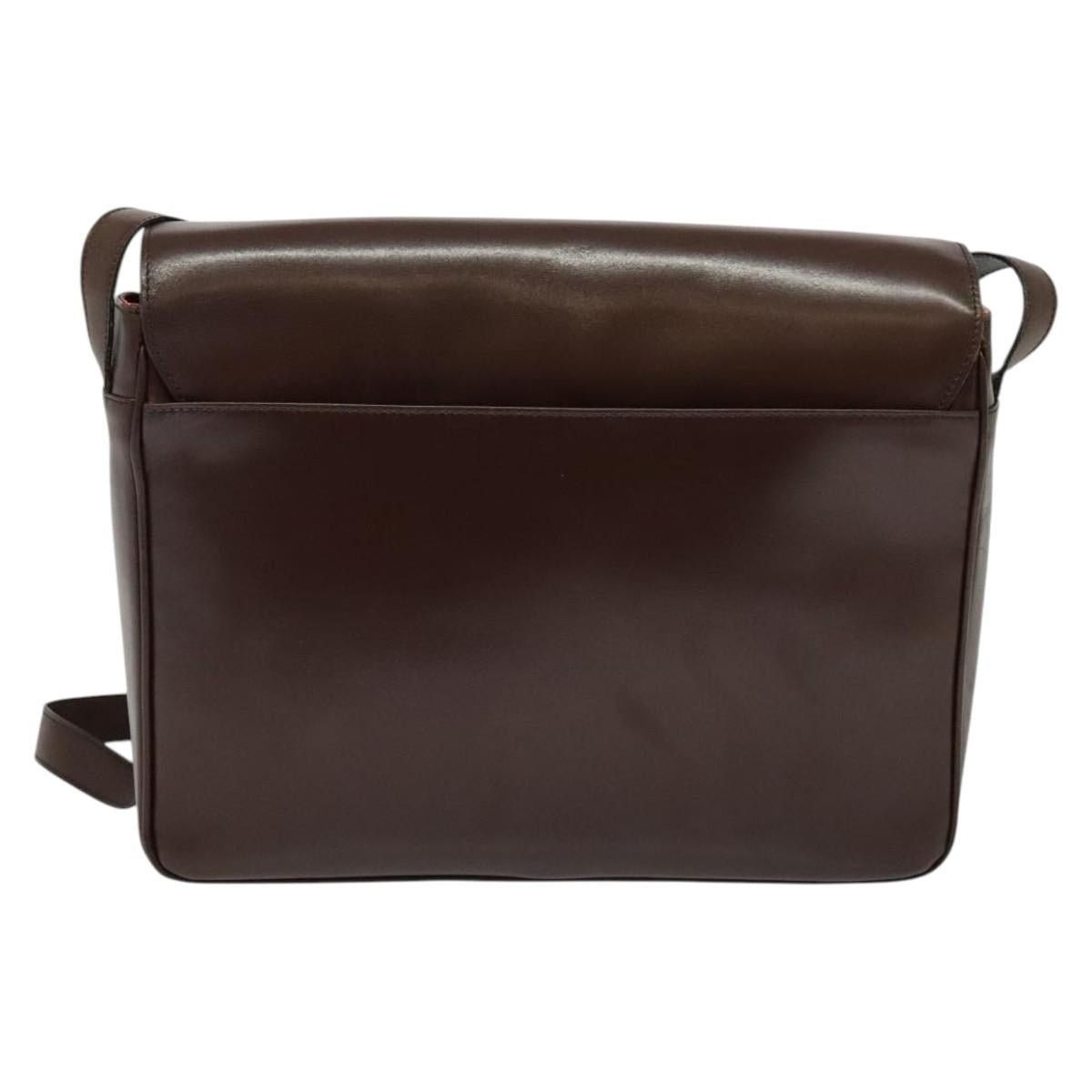Celine CELINE Shoulder Bag Leather Brown Gold Size ONE SIZE - 3 Thumbnail