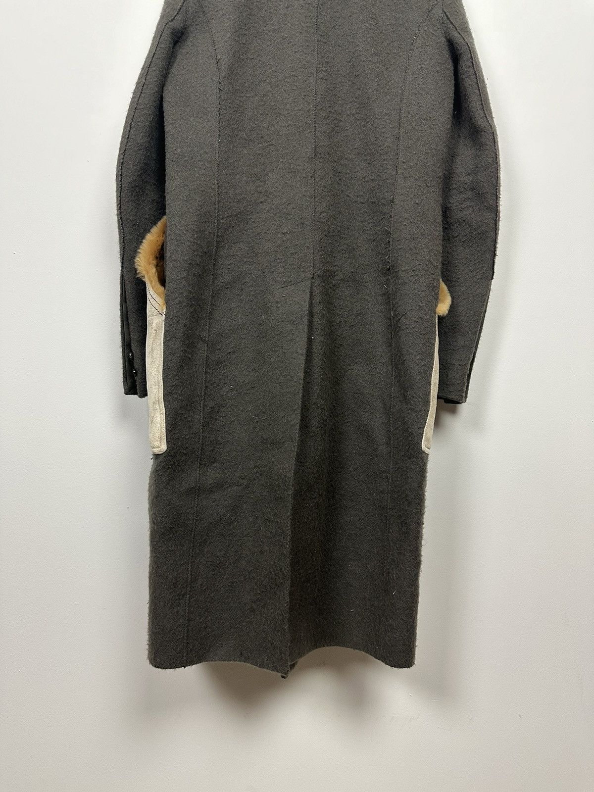 Rick Owens FW18 ‘SISYPHUS’ Camel Hair Patch Pocket Longcoat Size US S / EU 44-46 / 1 - 6 Thumbnail