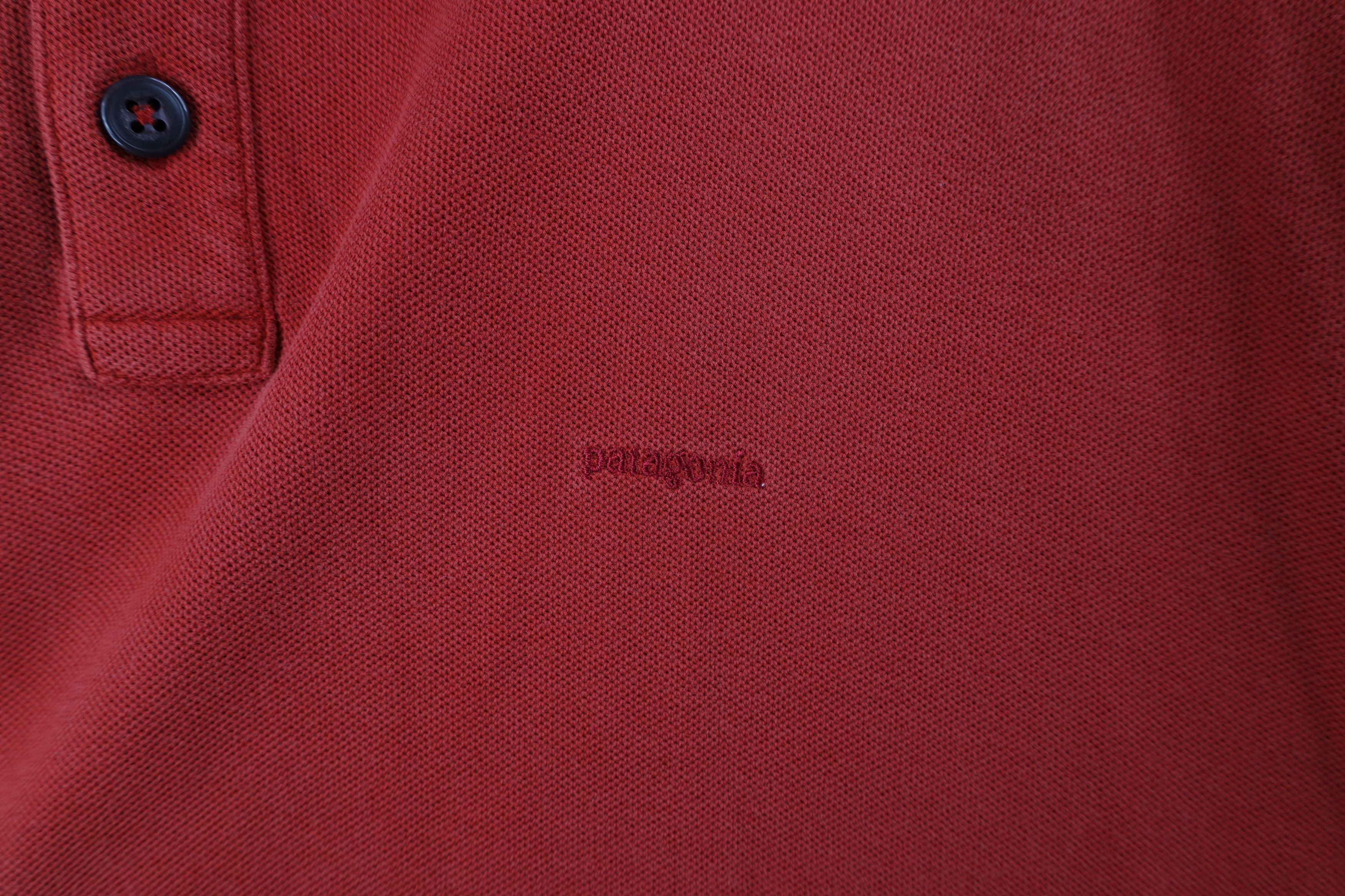Patagonia × Vintage Vintage Patagonia Spell Out Organic Cotton Polo Shirt Red Size US XXL / EU 58 / 5 - 4 Thumbnail