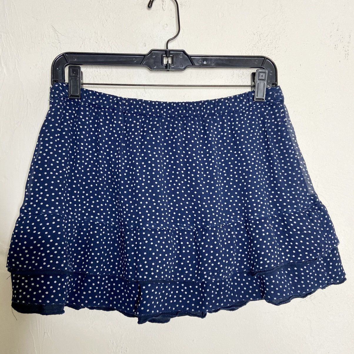 Abercrombie & Fitch Abercrombie & Fitch Navy & White Polka Dot Mini Skirt | Sm Size 27" / US 4 / IT 40 - 7 Thumbnail