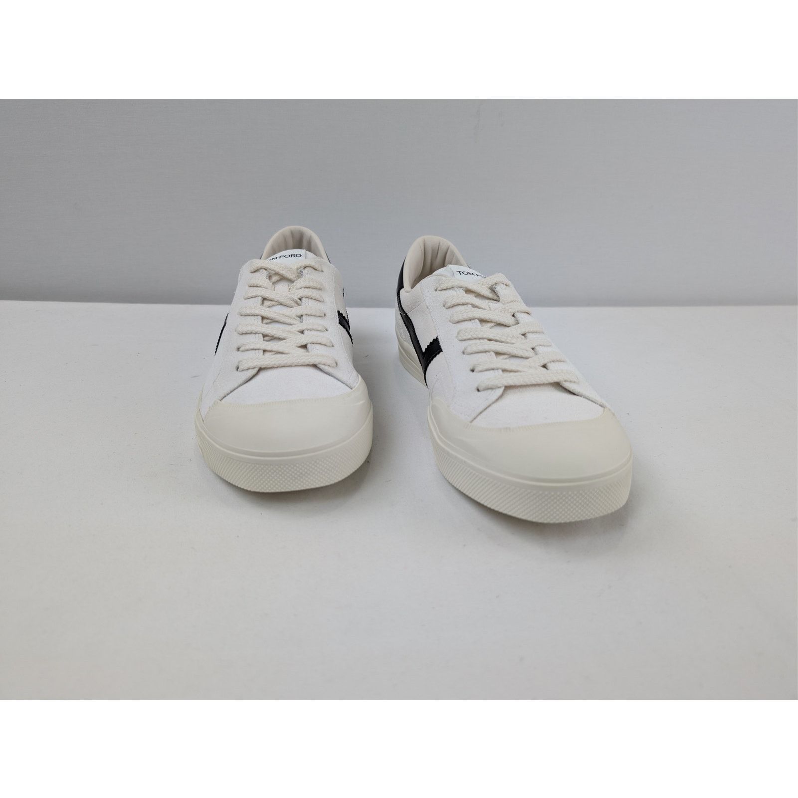 Tom Ford o1rshd1 Jarvis low-top canvas and leather sneakers in white Size US 8 / EU 41 - 5 Thumbnail