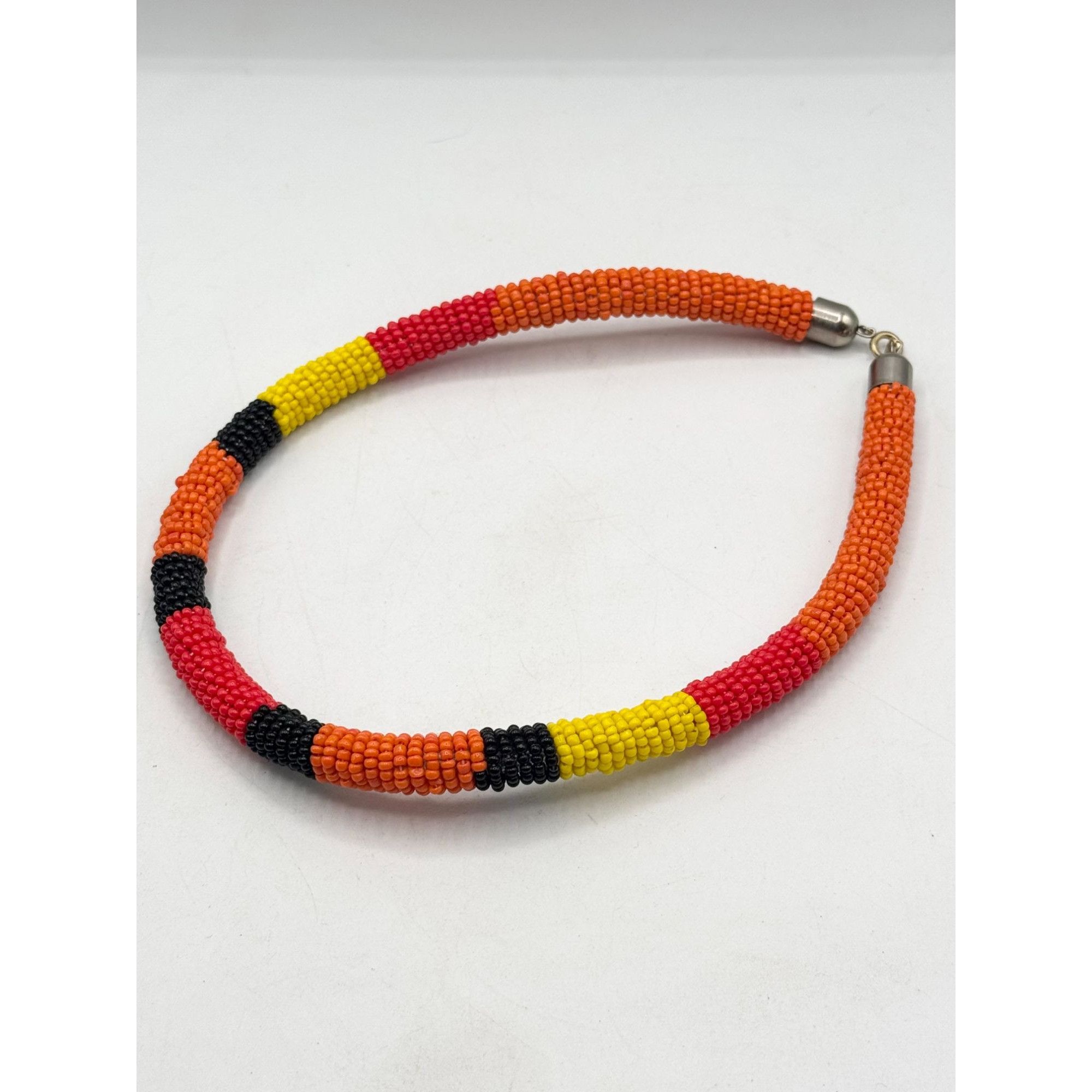 Vintage Vintage African Bead Beaded Choker Collar Necklace Size ONE SIZE - 4 Thumbnail