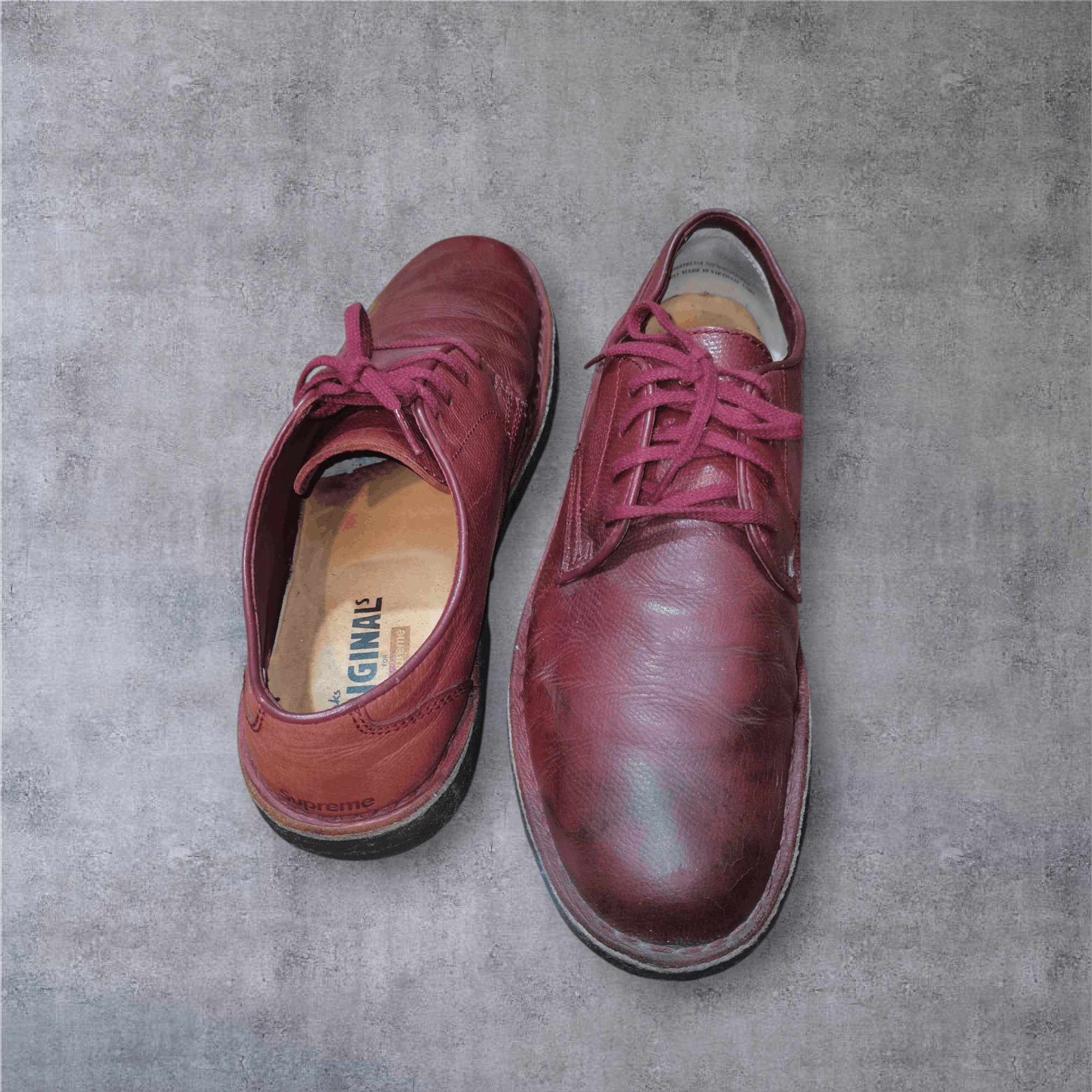 Clarks × Supreme Supreme Desert Mali Low x clarks burgundy rare colorway Size US 10 / EU 43 - 7 Thumbnail