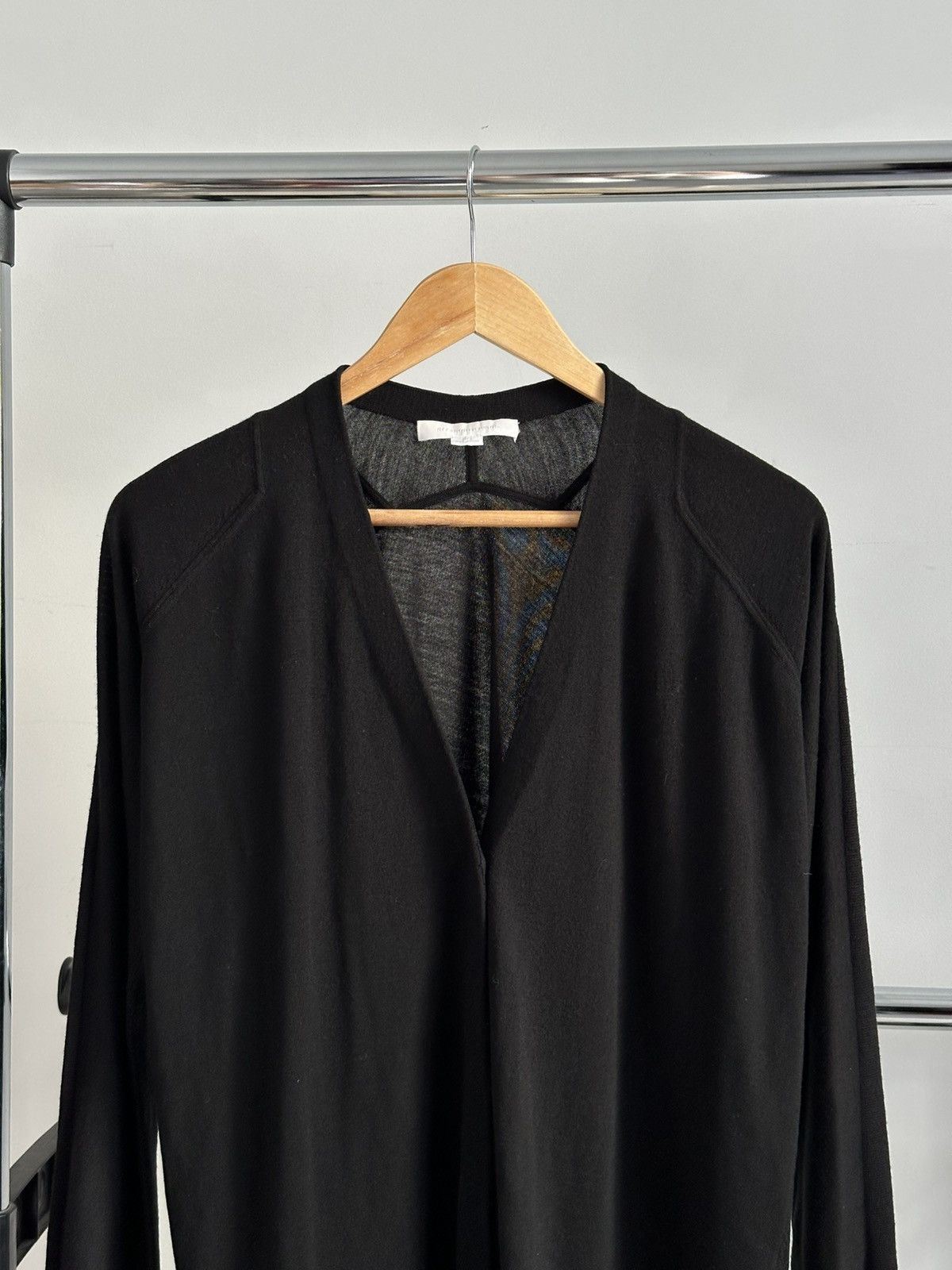 Alexander Wang Alexander Wang Black Wool Cardigan Avant Garde Sweater Size S / US 4 / IT 40 - 2 Thumbnail