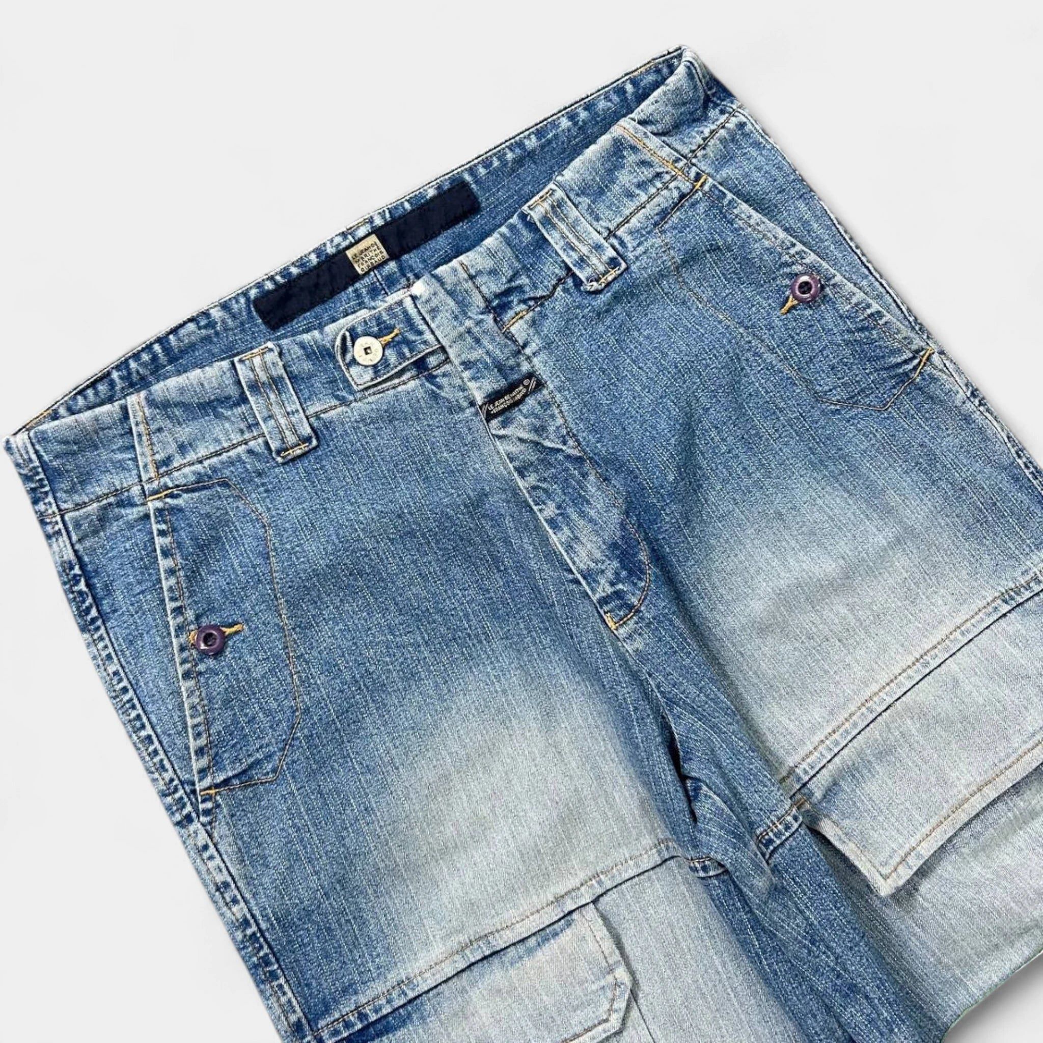 Marithe + Francois Girbaud Marithé + François Girbaud Classic Light Blue Cargo Denim Pa Size US 34 / EU 50 - 2 Thumbnail