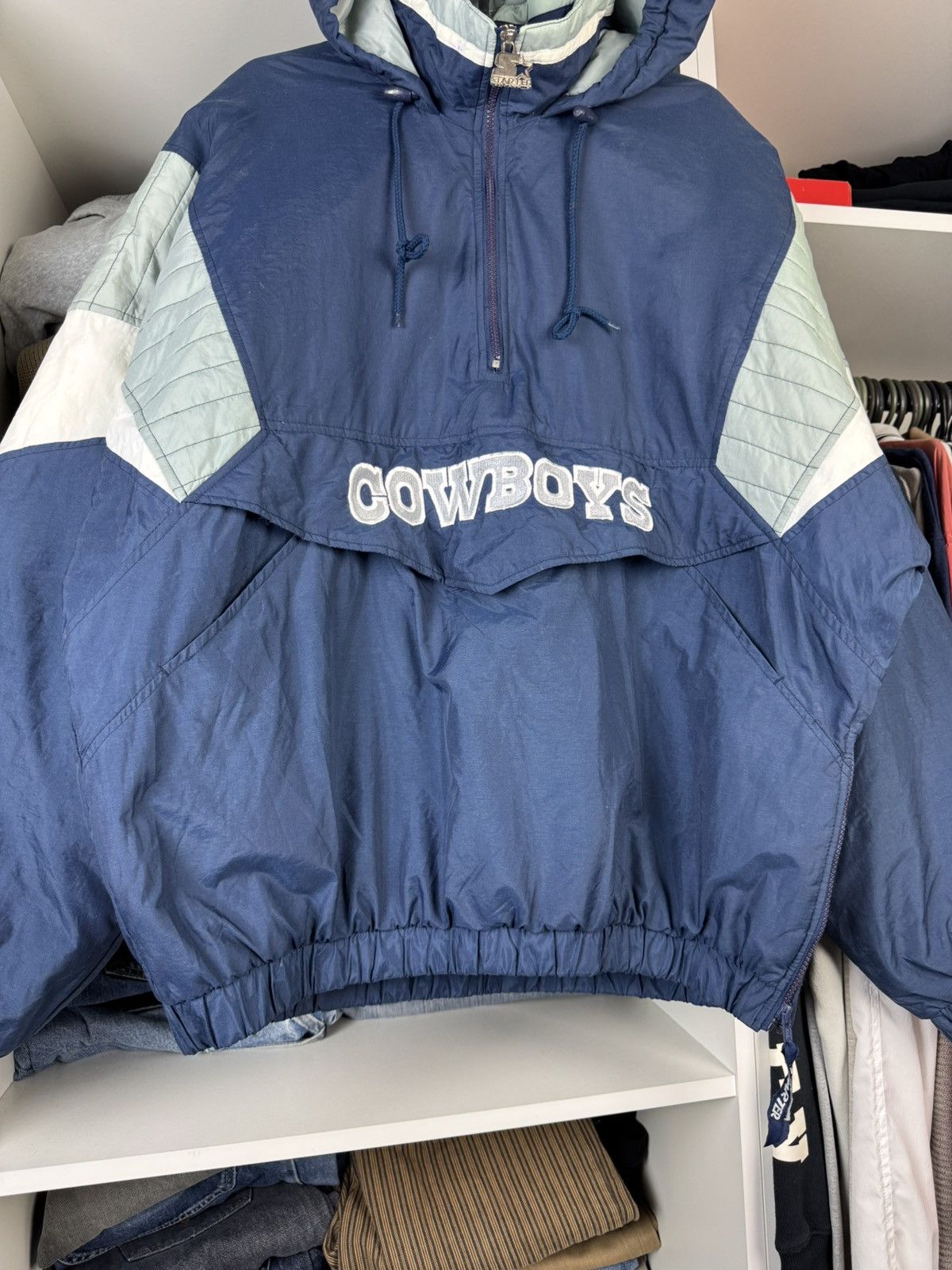 Starter Vintage Starter Dallas Cowboys NFL Insulated Anorak Jacket Size US L / EU 52-54 / 3 - 9 Thumbnail