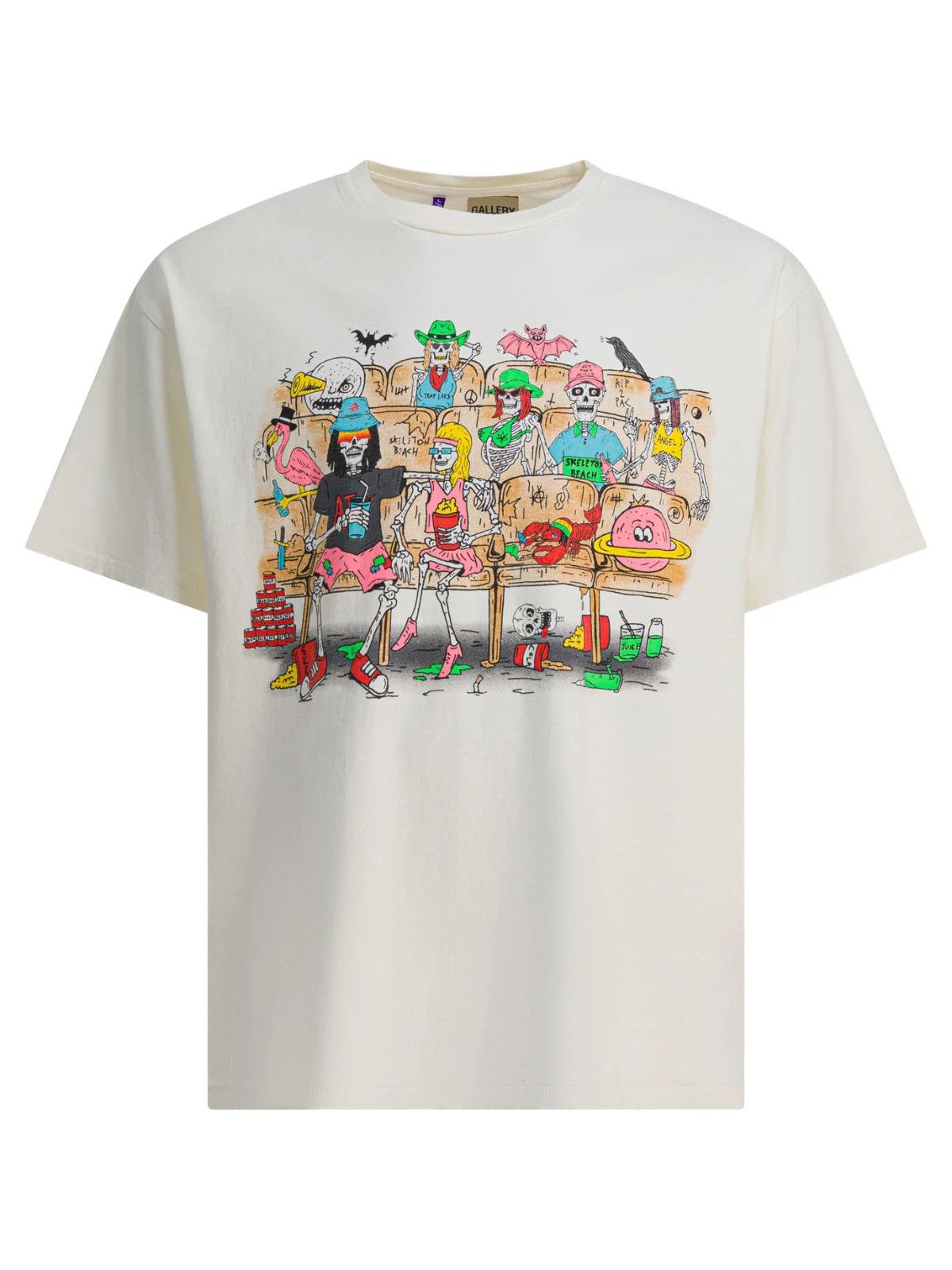 Gallery Dept. o1mle0226 Skeleton Beach Theater T-Shirt in White Size US XXL / EU 58 / 5 - 1 Thumbnail