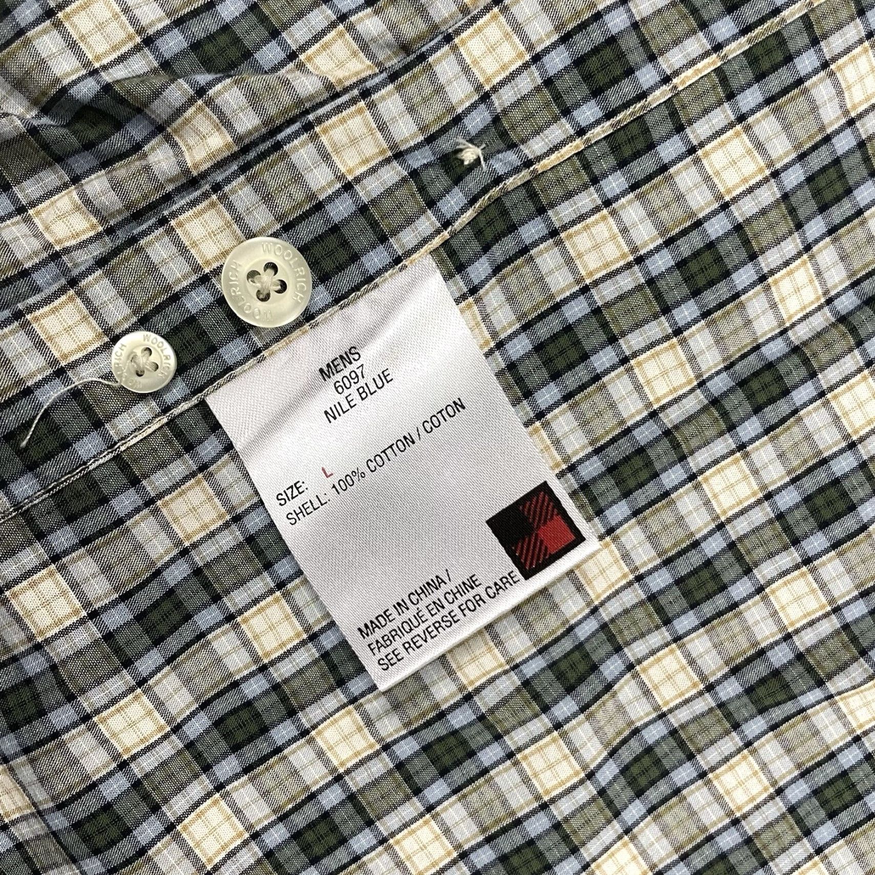 Vintage VINTAGE Woolrich Shirt Mens L Green Plaid Flannel Long Sleeve Button-Up Pocket Casual Size US L / EU 52-54 / 3 - 6 Thumbnail