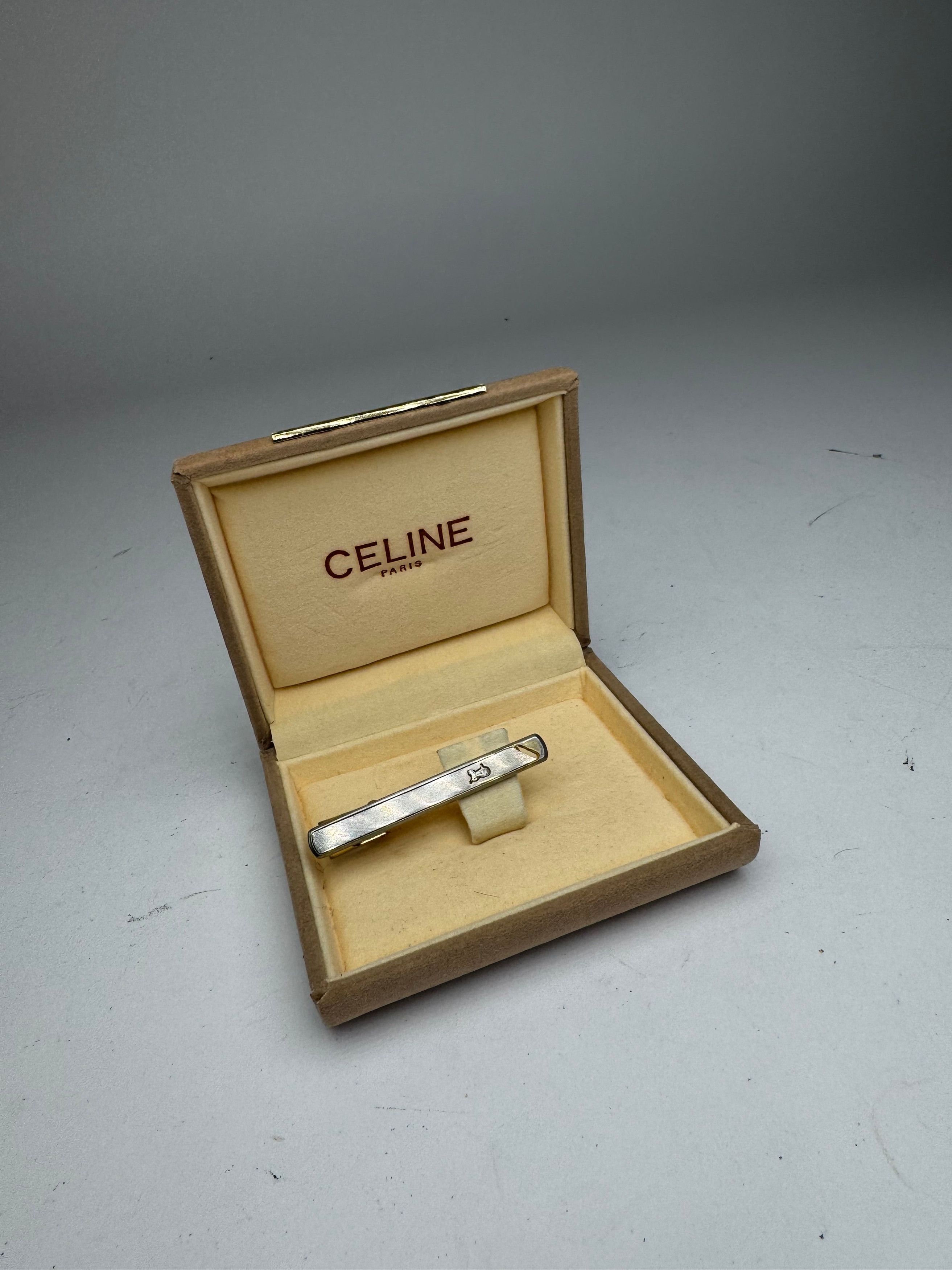 Celine Vintage Paris Money/Tie Clamp Silver Gold Size ONE SIZE - 1 Thumbnail