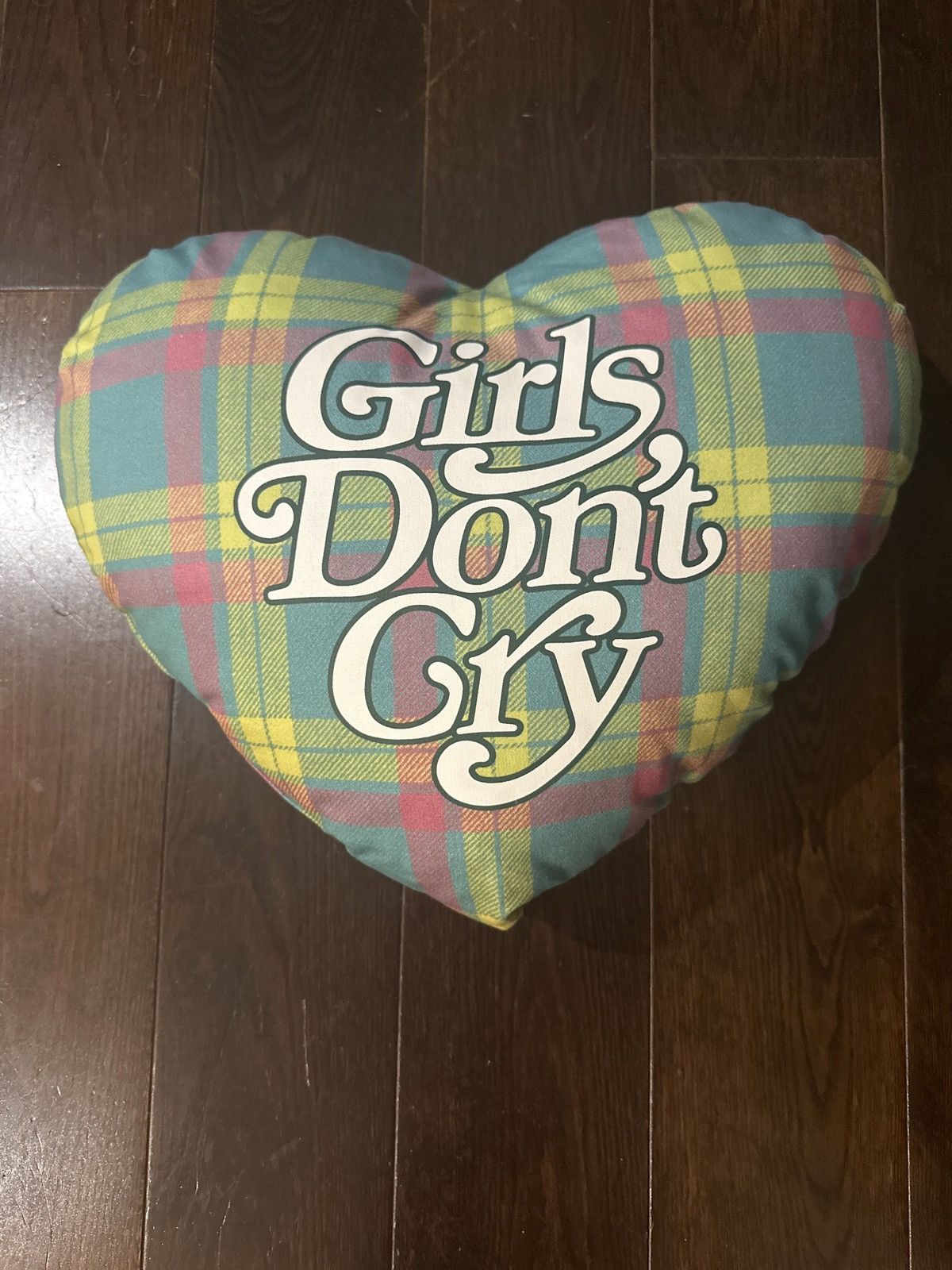 image of Girls Dont Cry Girls Don’T Cry Pillow in Plaid, Men's