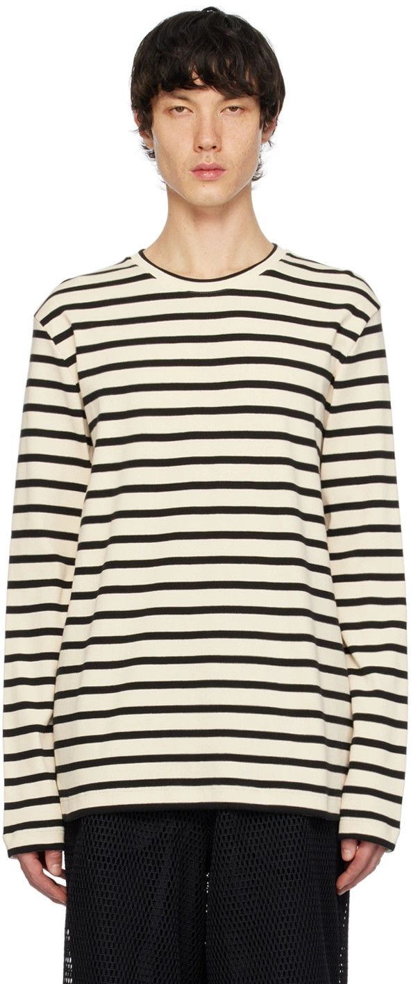 Jil Sander o1mt1gz0625 Long Sleeve T-Shirt in White/Black Size US L / EU 52-54 / 3 - 1 Thumbnail