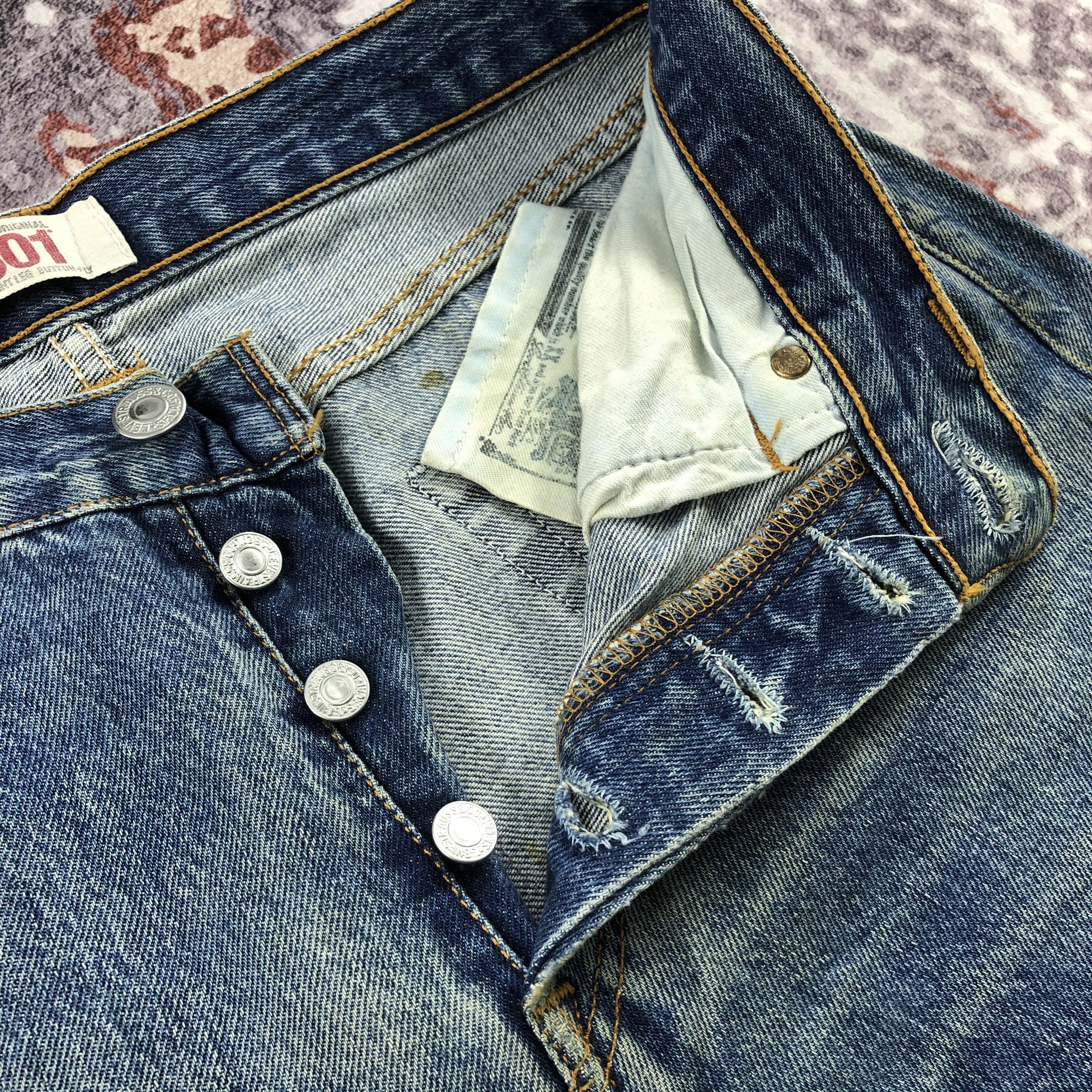 Levi's Vintage Blue Wash Levis 501 Jeans-JM2364 Size US 30 / EU 46 - 11 Thumbnail