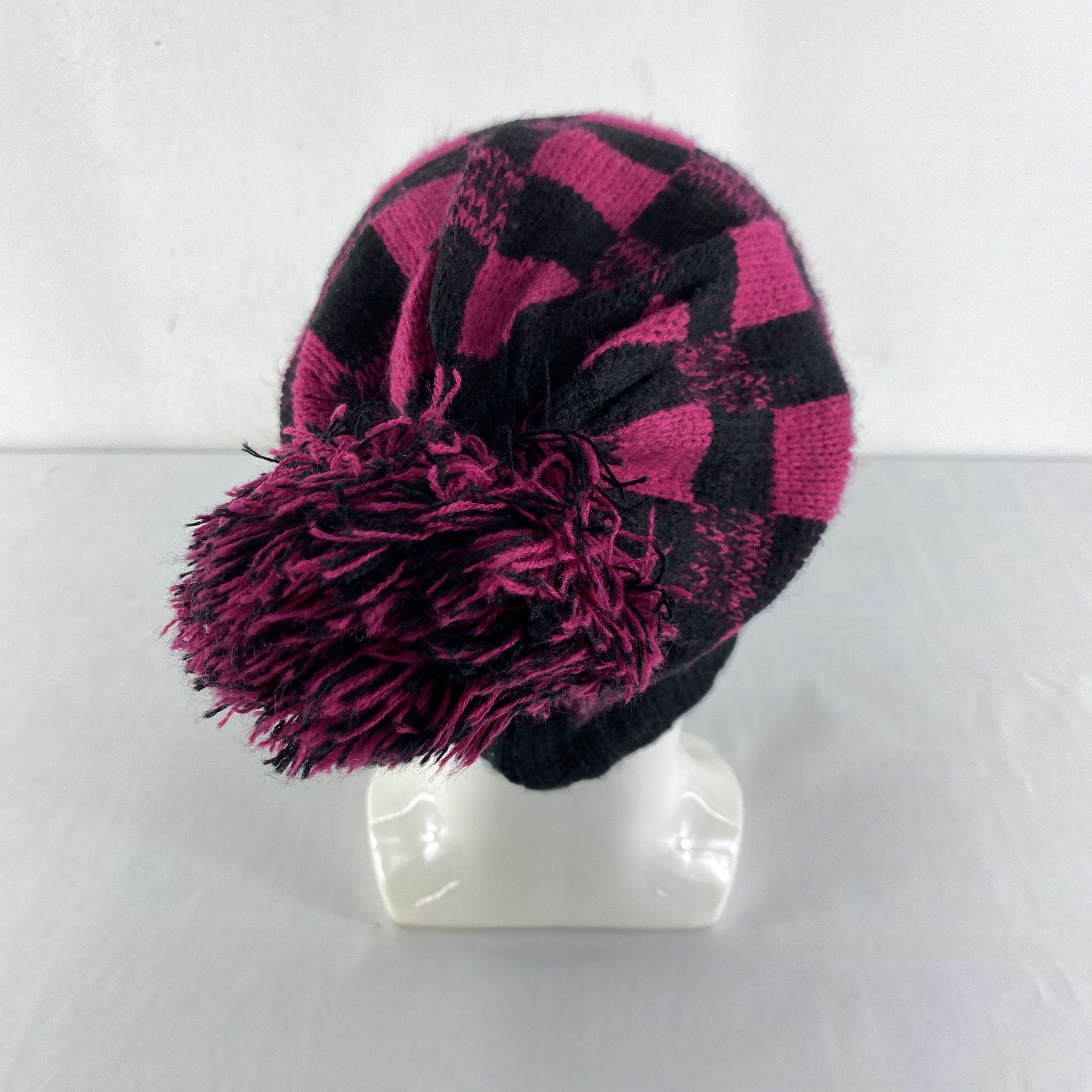 Japanese Brand Checkered Design Snow Cap Hat Beanie -BN628 Size ONE SIZE - 3 Thumbnail