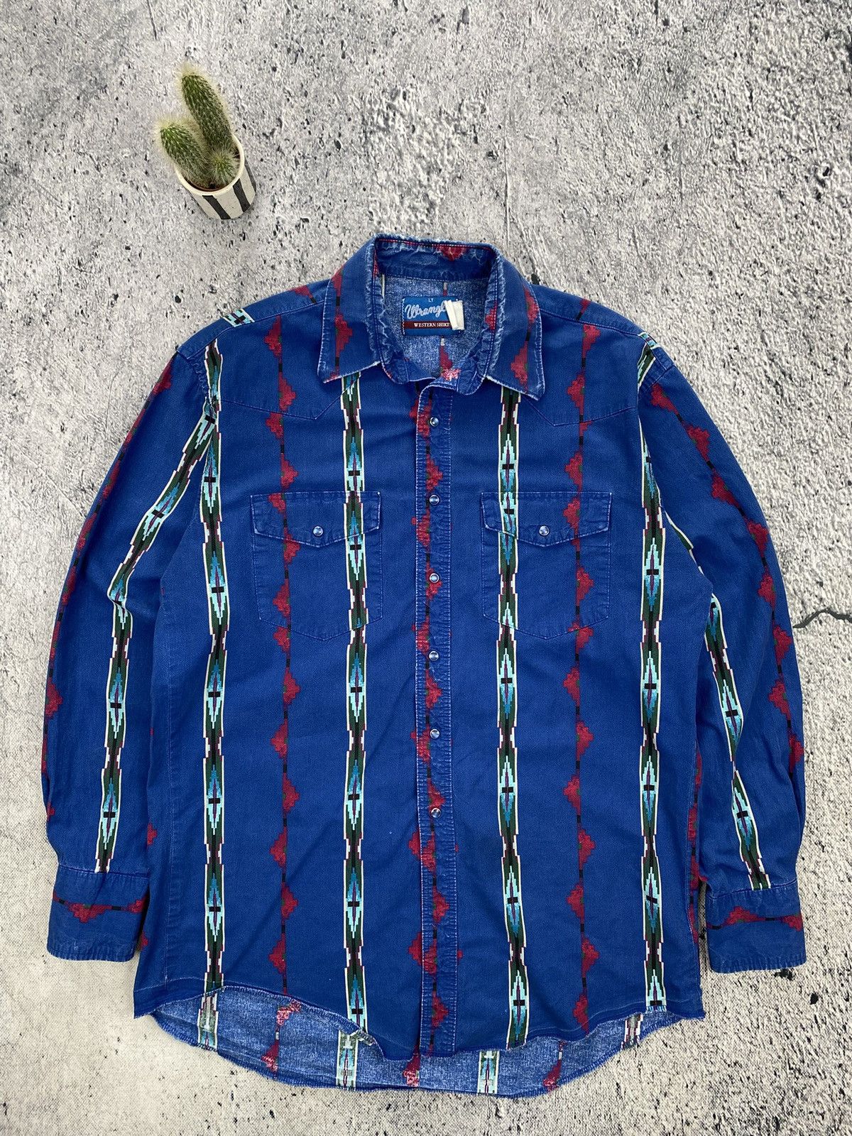 Wrangler Vintage 90’ Wrangler Western Shirt USA Streetwear Size US L / EU 52-54 / 3 - 1 Thumbnail