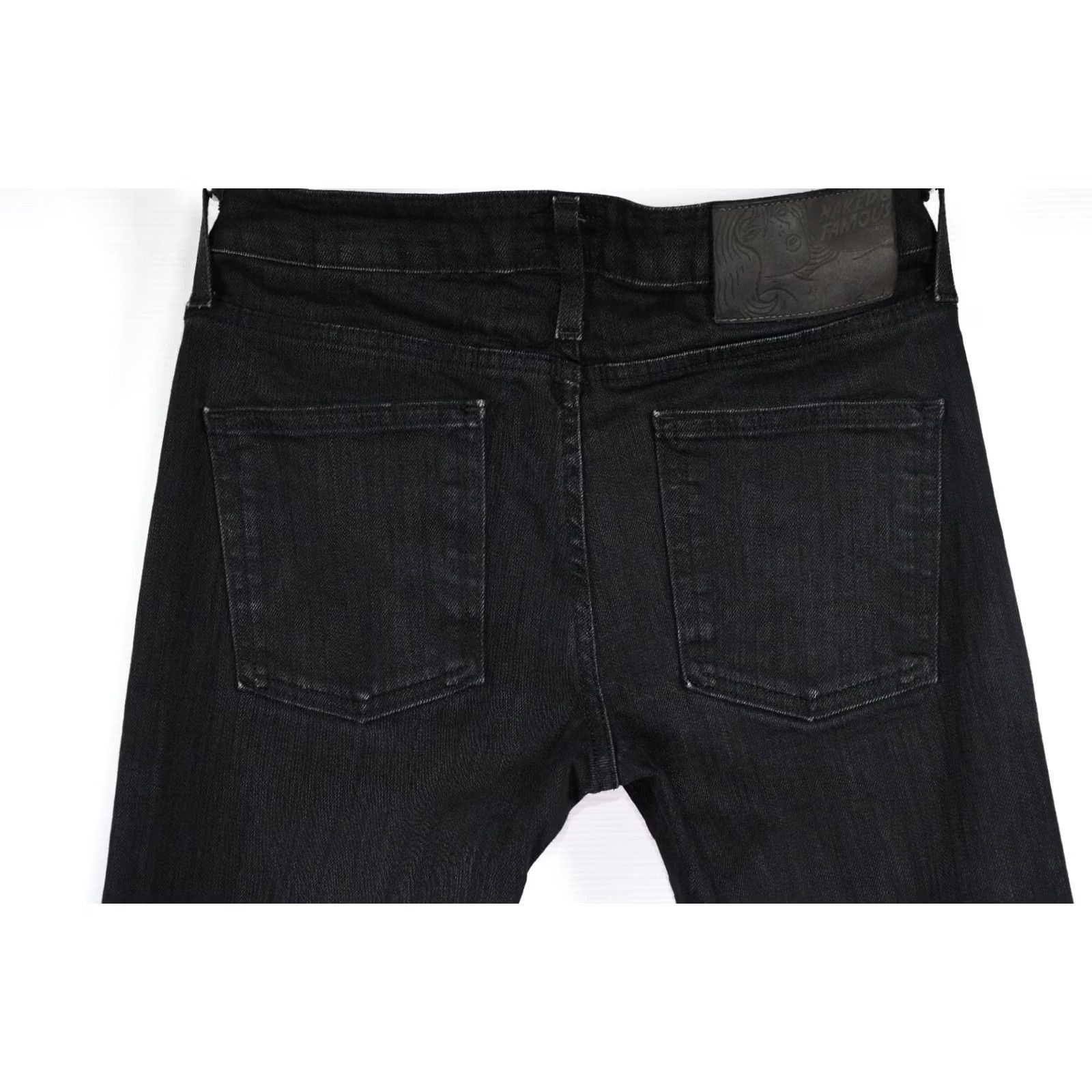 Vintage Naked & Famous Denim Super Guy Black Power-Stretch Jeans Men's 32 W 95%COTTON 5%ELASTANE Regular Slim Black Jeans Mens XS-XL (adjusted) Size US 32 / EU 48 - 6 Thumbnail