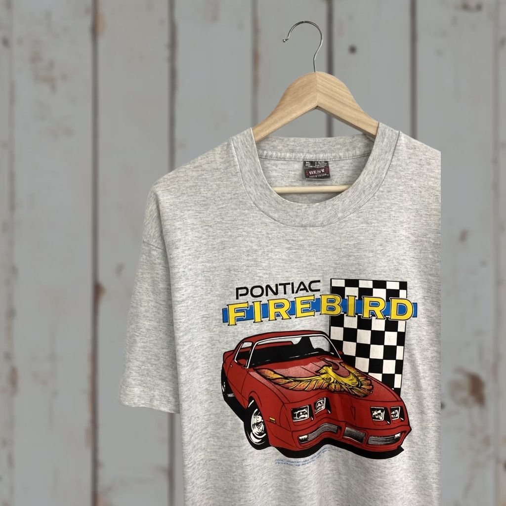 NASCAR VINTAGE Pontiac Firebird Racing NASCAR T-Shirt XL Men Grey 90s Shirt Mens Size US XL / EU 56 / 4 - 1 Thumbnail